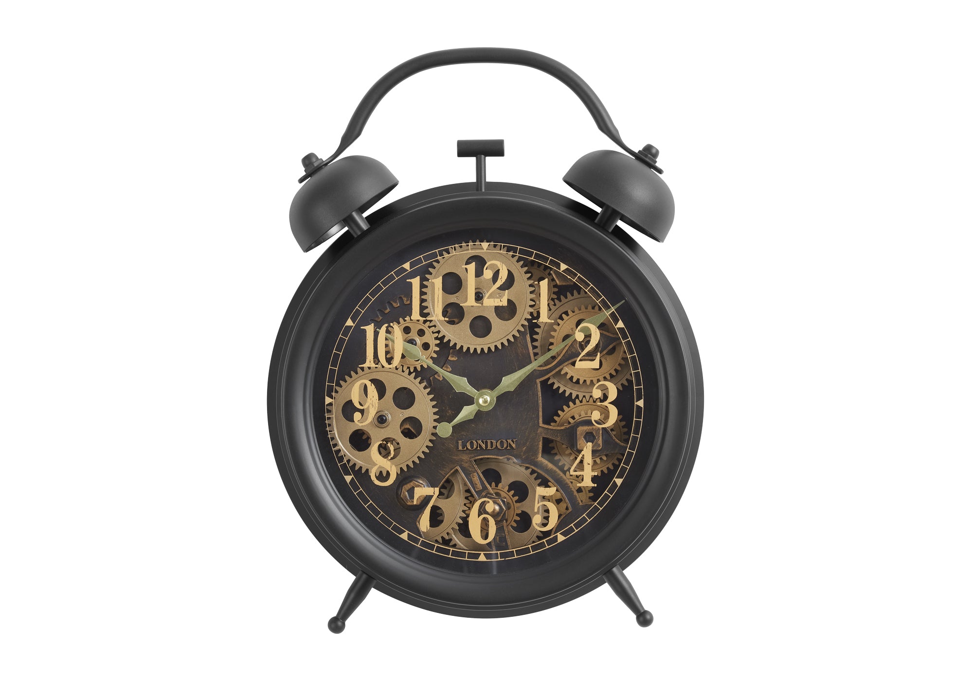 HORLOGE - DESSUS DE TABLE MECANISME D'ENGRENAGE / BRUN – I 9014