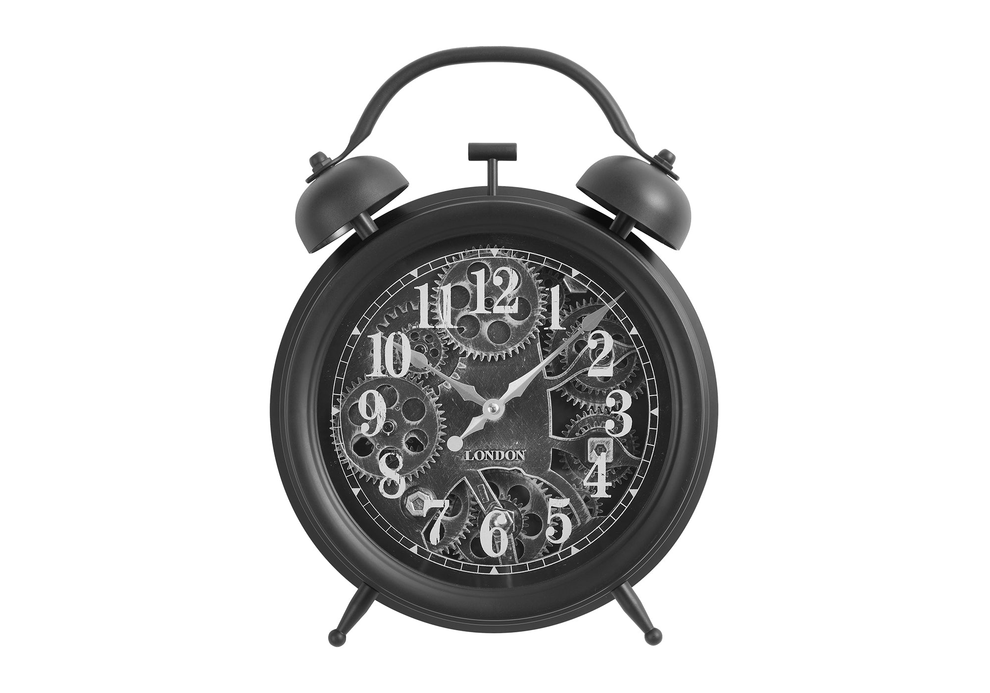 HORLOGE - DESSUS DE TABLE MECANISME D'ENGRENAGE / NOIR – I 9015