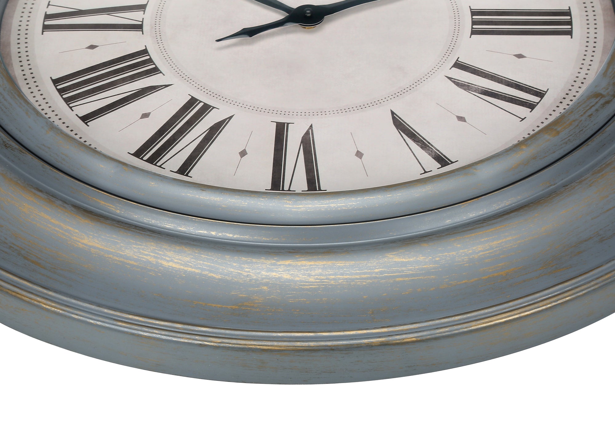 HORLOGE - 30" DIA. MURALE / BLEU ANTIQUE – I 9028