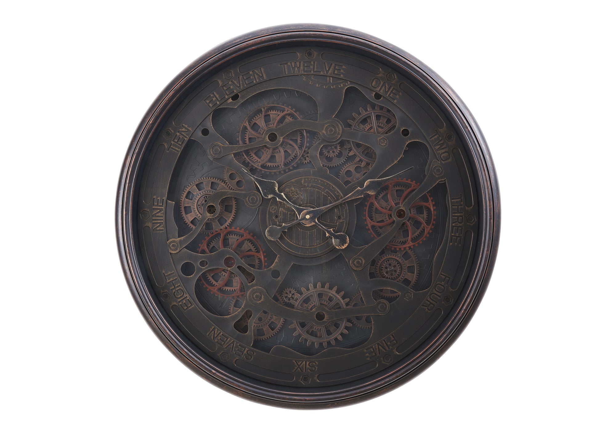 HORLOGE - 30" DIA. MURALE / MECANISME D'ENGRENAGE / NOIR – I 9029
