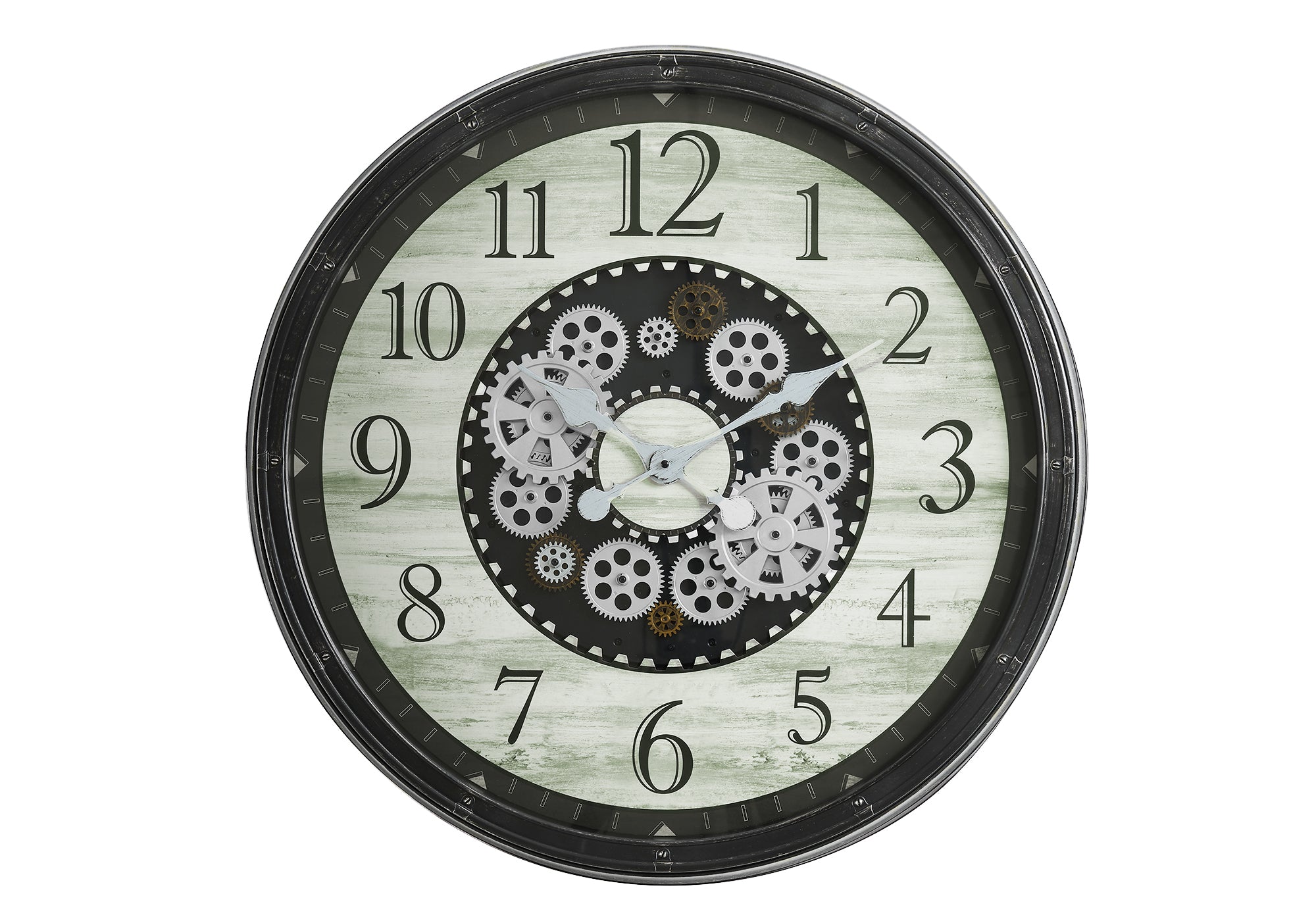 HORLOGE - 30" DIA. MURALE / MECANISME D'ENGRENAGE / BRUN – I 9030