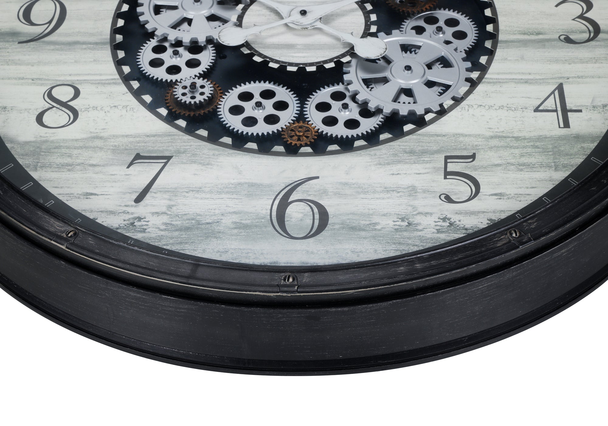 HORLOGE - 30" DIA. MURALE / MECANISME D'ENGRENAGE / BRUN – I 9030