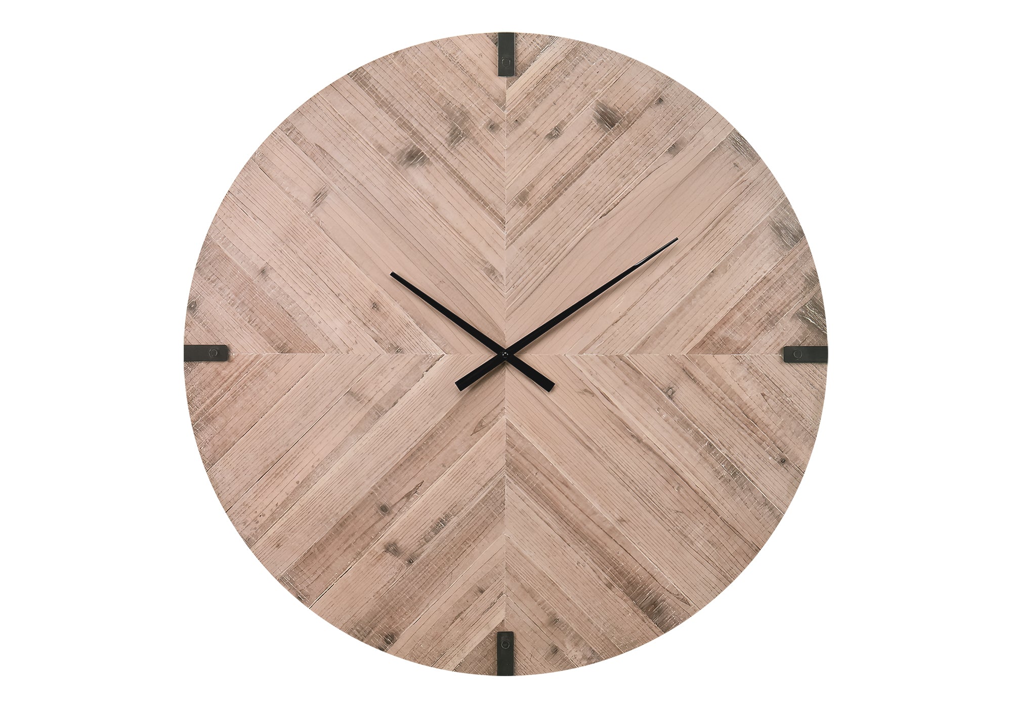 HORLOGE - 30" DIA. MURALE / BRUN AVEC LUMIERE LED – I 9037