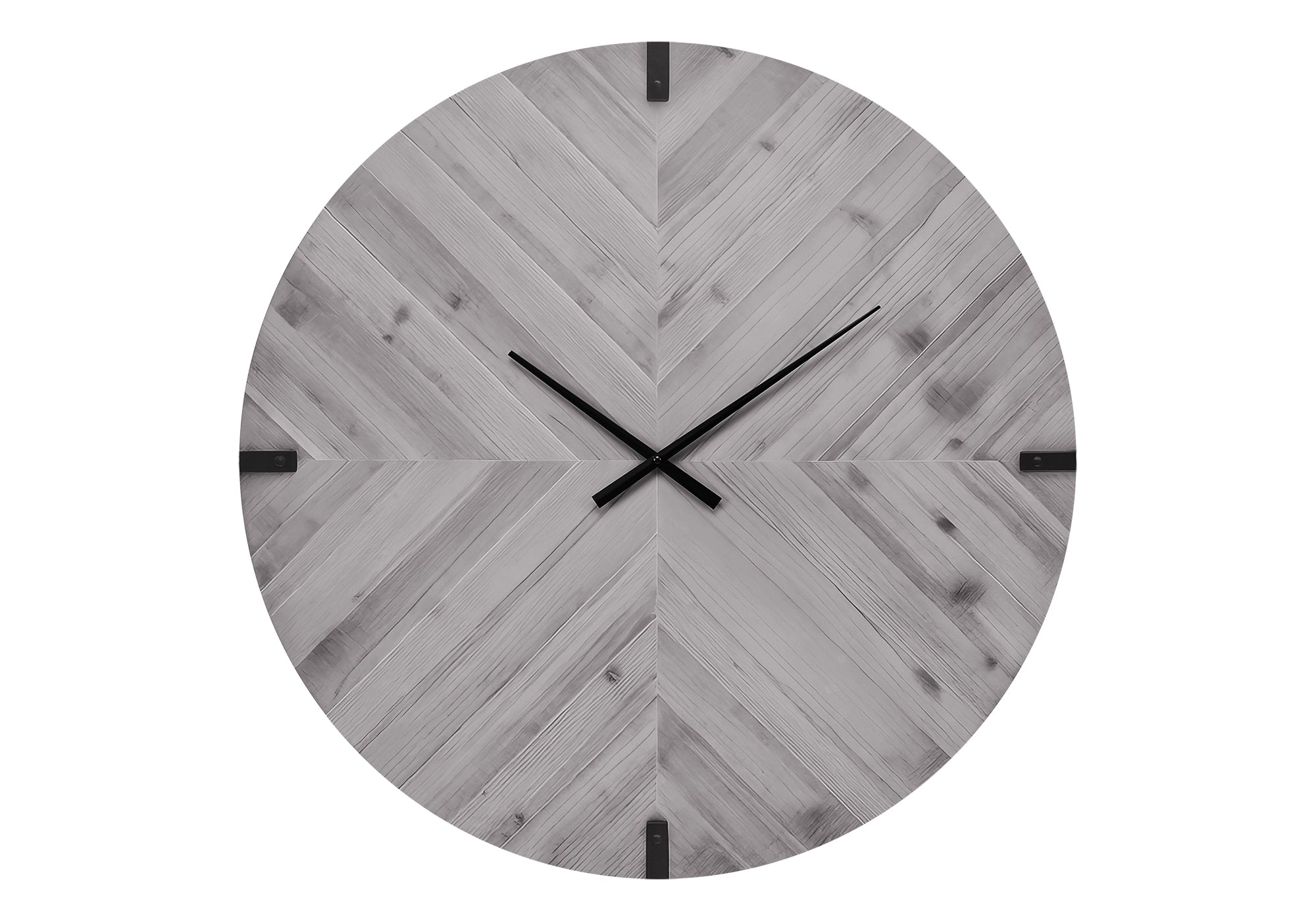 HORLOGE - 30" DIA. MURALE / GRIS AVEC LUMIERE LED – I 9038