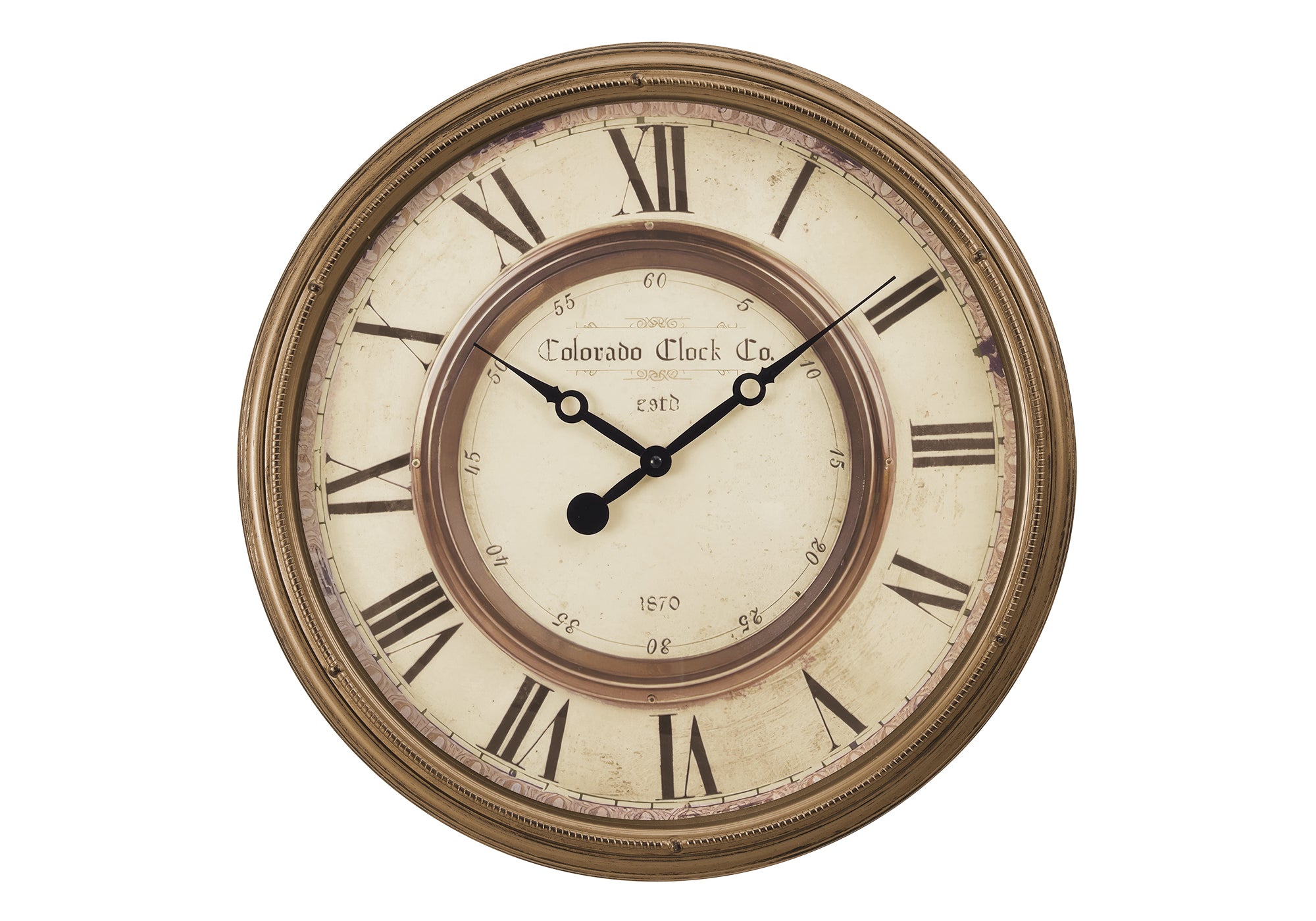 HORLOGE - 20" DIA. MURALE / BRUN ANTIQUE – I 9047
