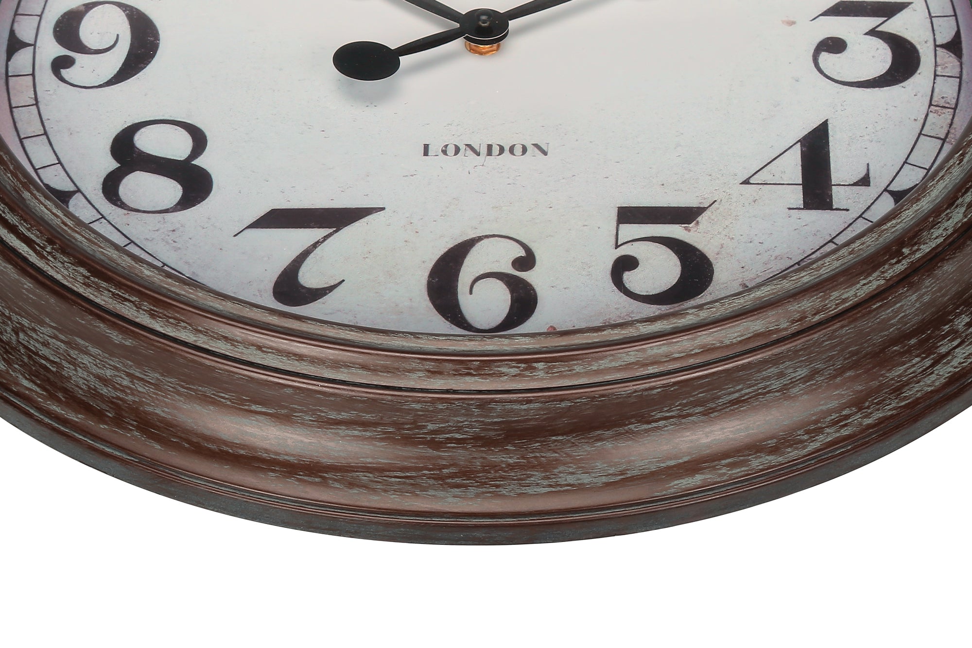 HORLOGE - 20" DIA. MURALE / BRUN ANTIQUE – I 9049