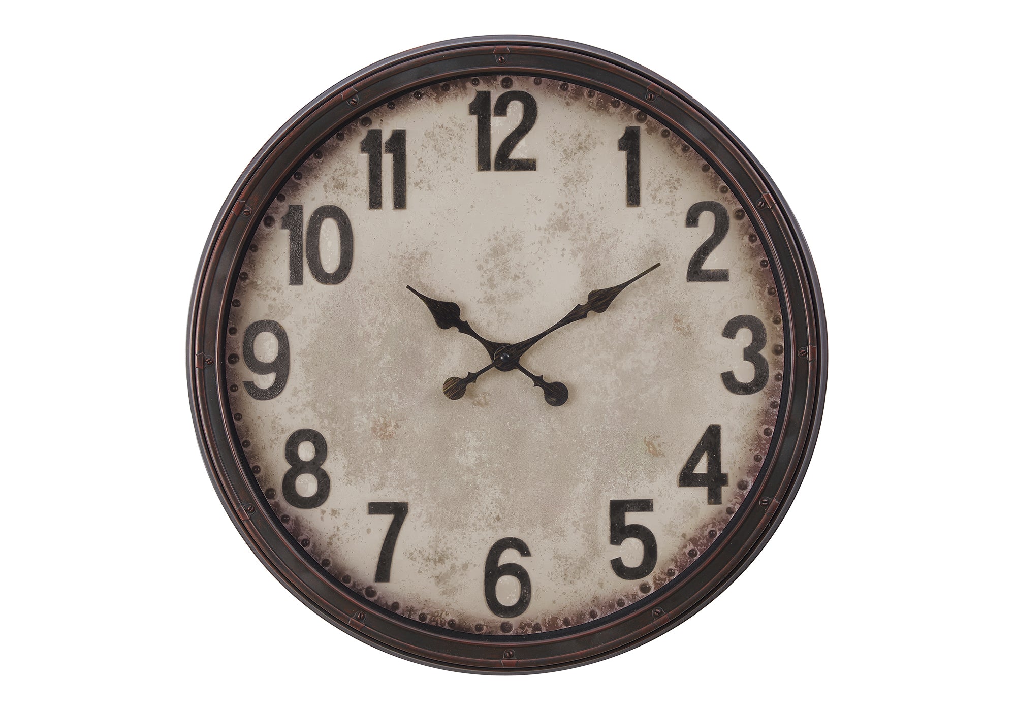 HORLOGE - 20" DIA. MURALE / BRUN ANTIQUE – I 9054