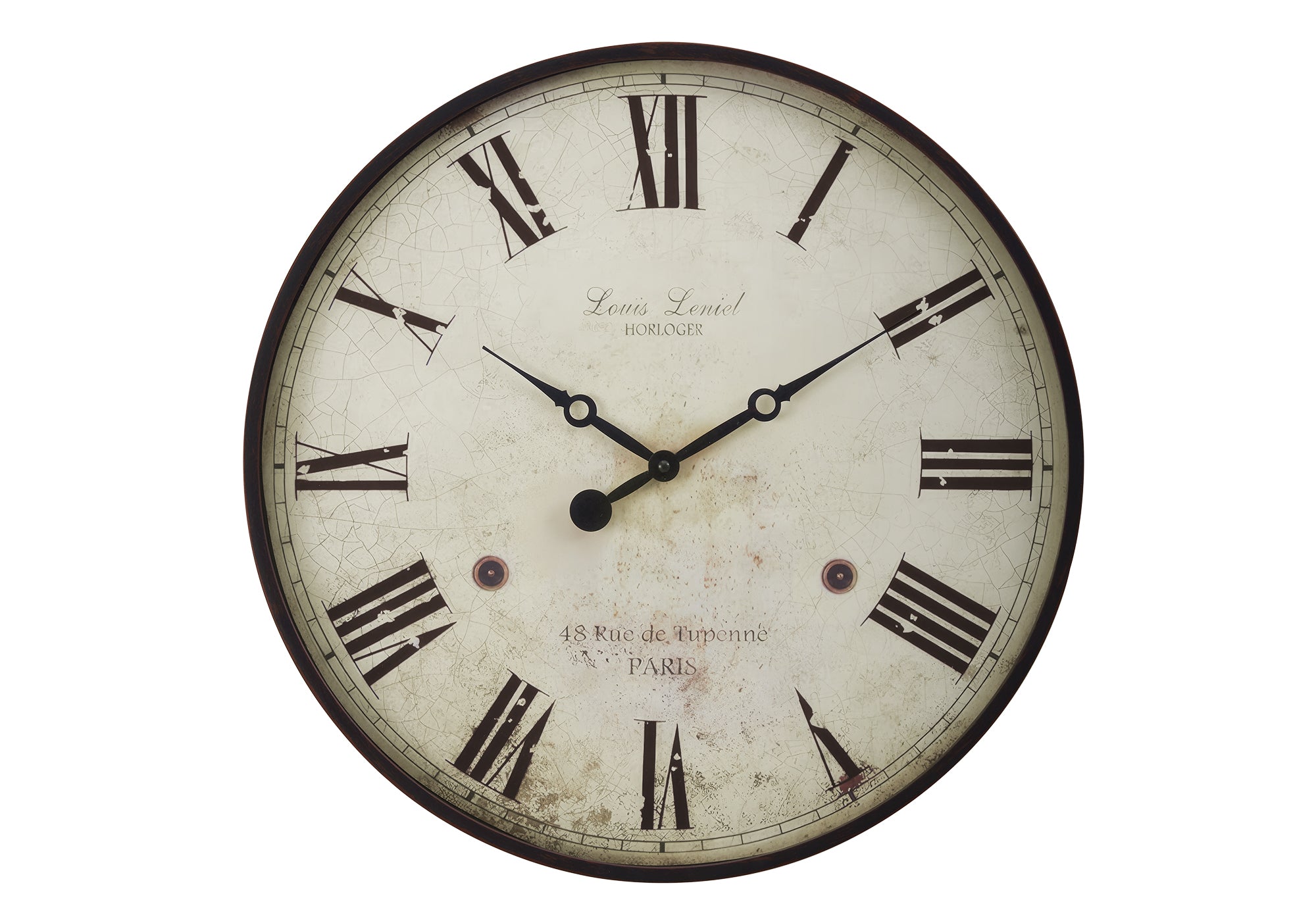 HORLOGE - 20" DIA. MURALE / BRUN ANTIQUE – I 9057