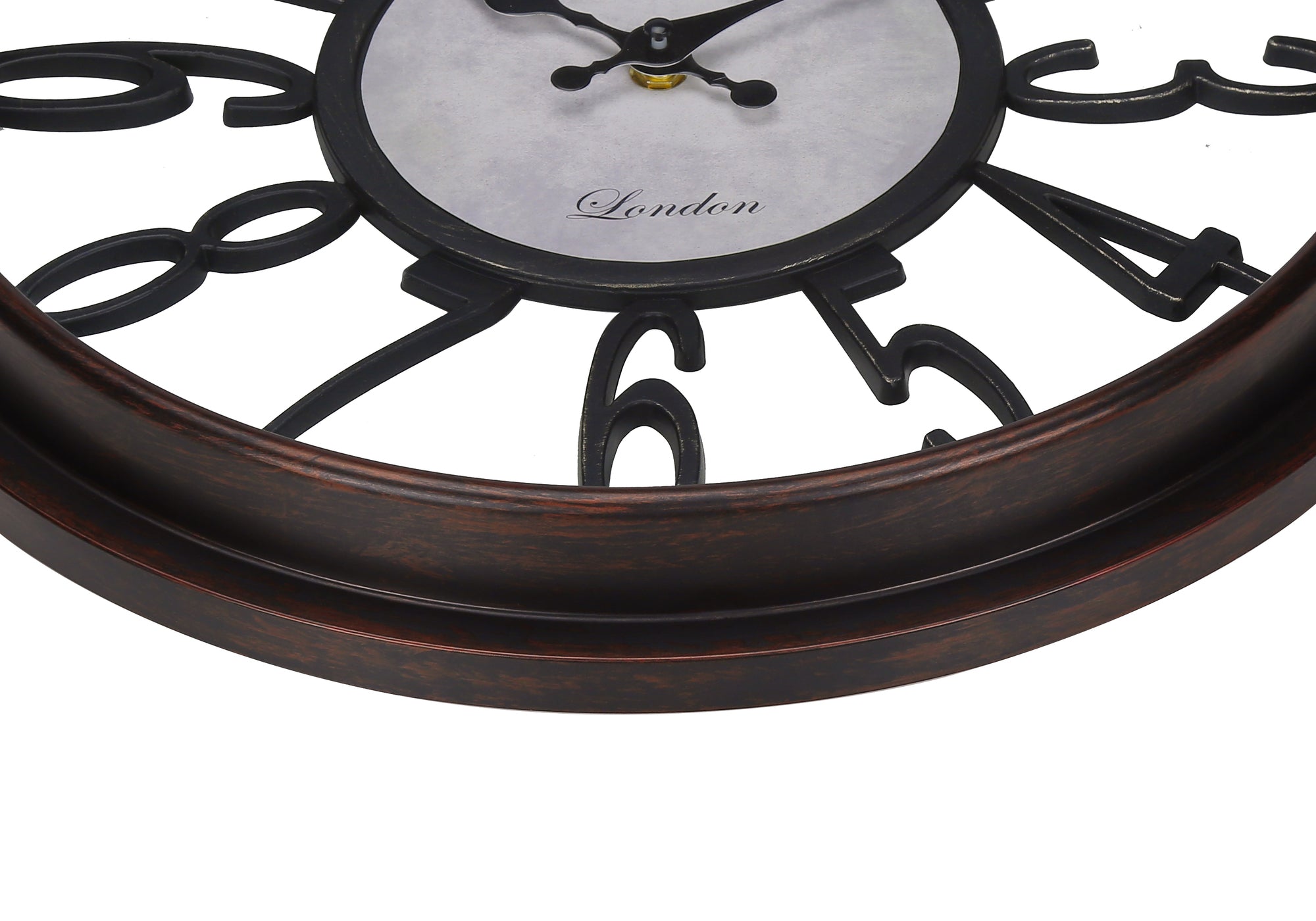 HORLOGE - 16" DIA. MURALE / BRUN ANTIQUE – I 9084