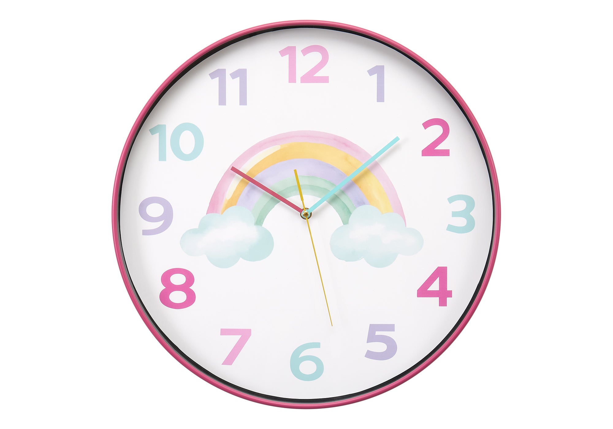 HORLOGE - 18" DIA. MURALE / COULEUR MULTI POUR LES ENFANTS – I 9103