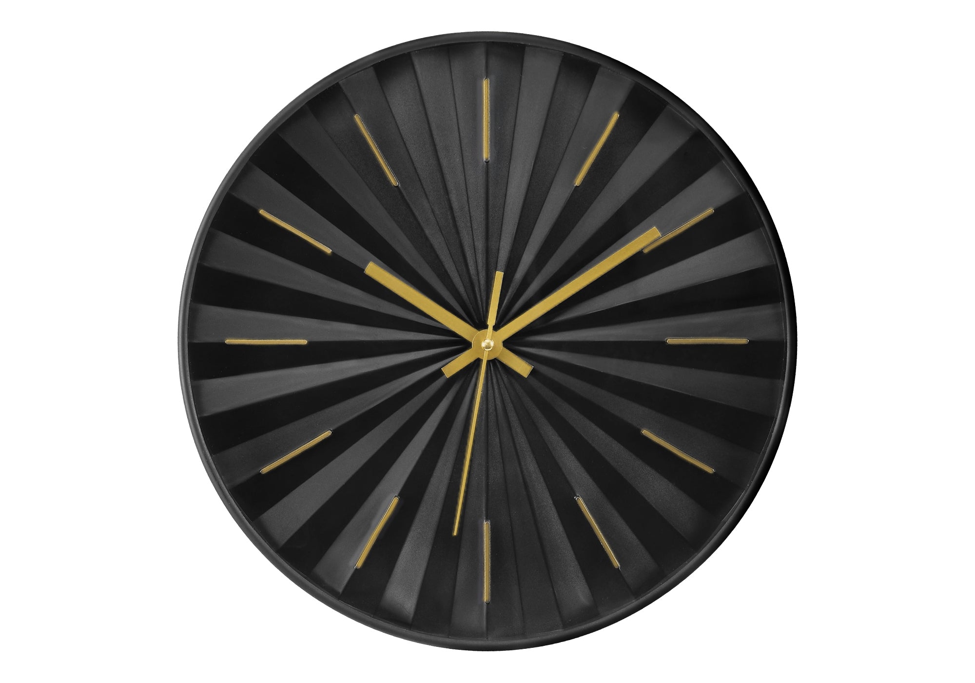HORLOGE - 12" DIA. MURALE / FINI NOIR – I 9113