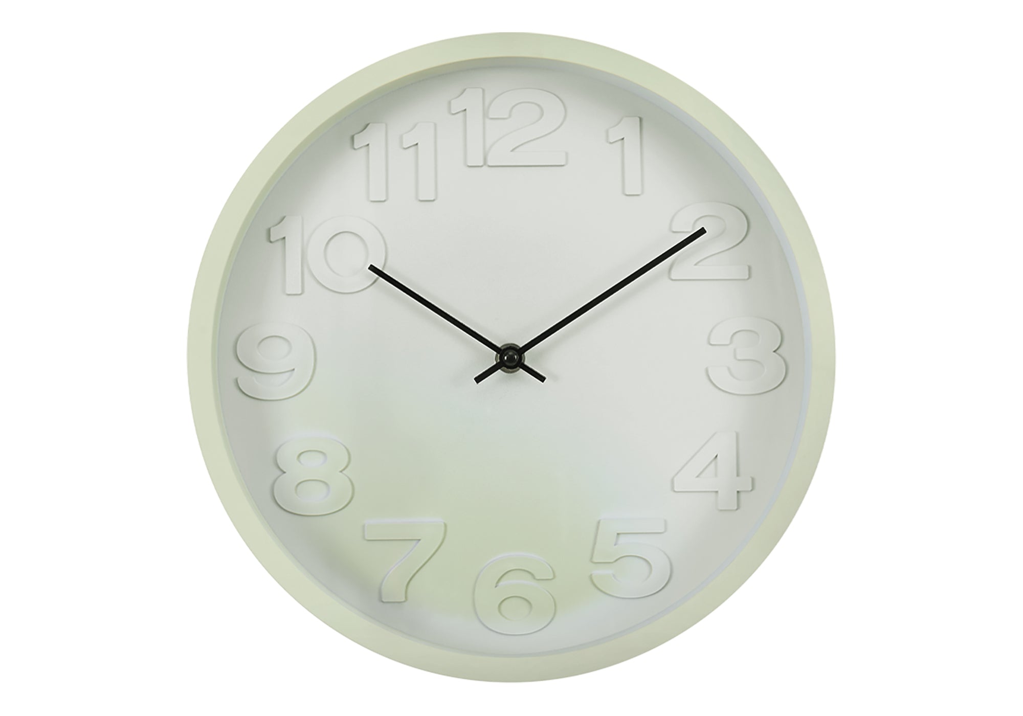 HORLOGE - 12" DIA. MURALE / FINI VERT – I 9117
