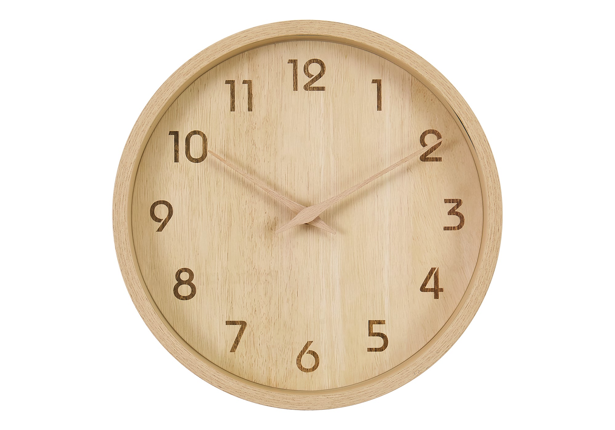 HORLOGE - 12" DIA. MURALE / FINI NATUREL – I 9120