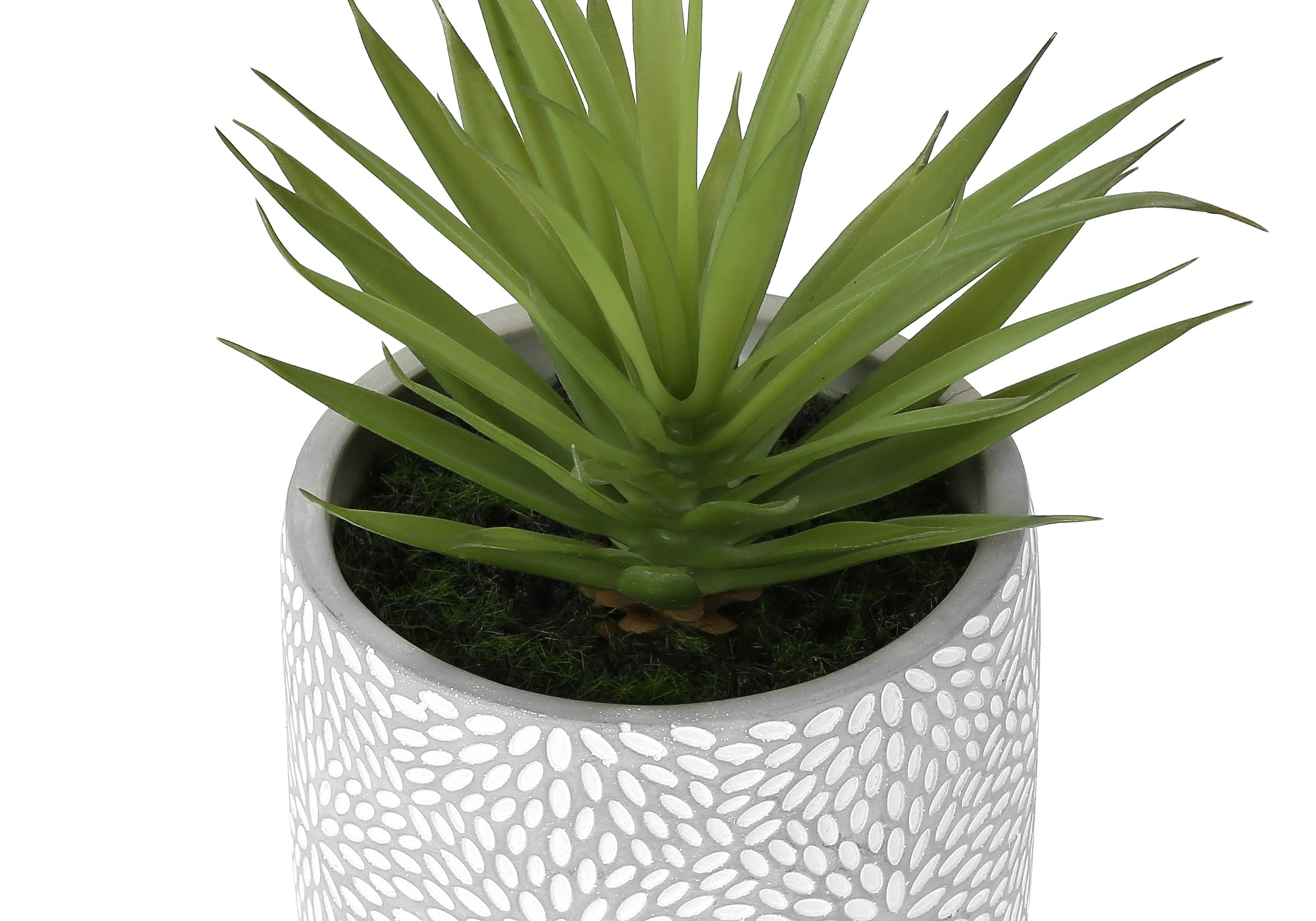 PLANTE ARTIFICIELLE - 2MCX / 9"H SUCCULENT POT CIMENT 5" – I 9362