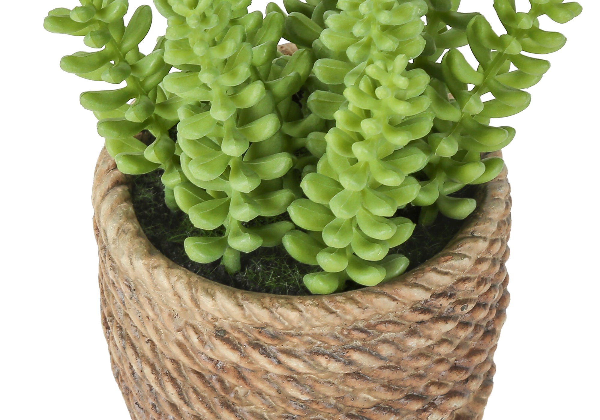 PLANTE ARTIFICIELLE - 2MCX / 7"H SUCCULENT POT CIMENT 4" – I 9367