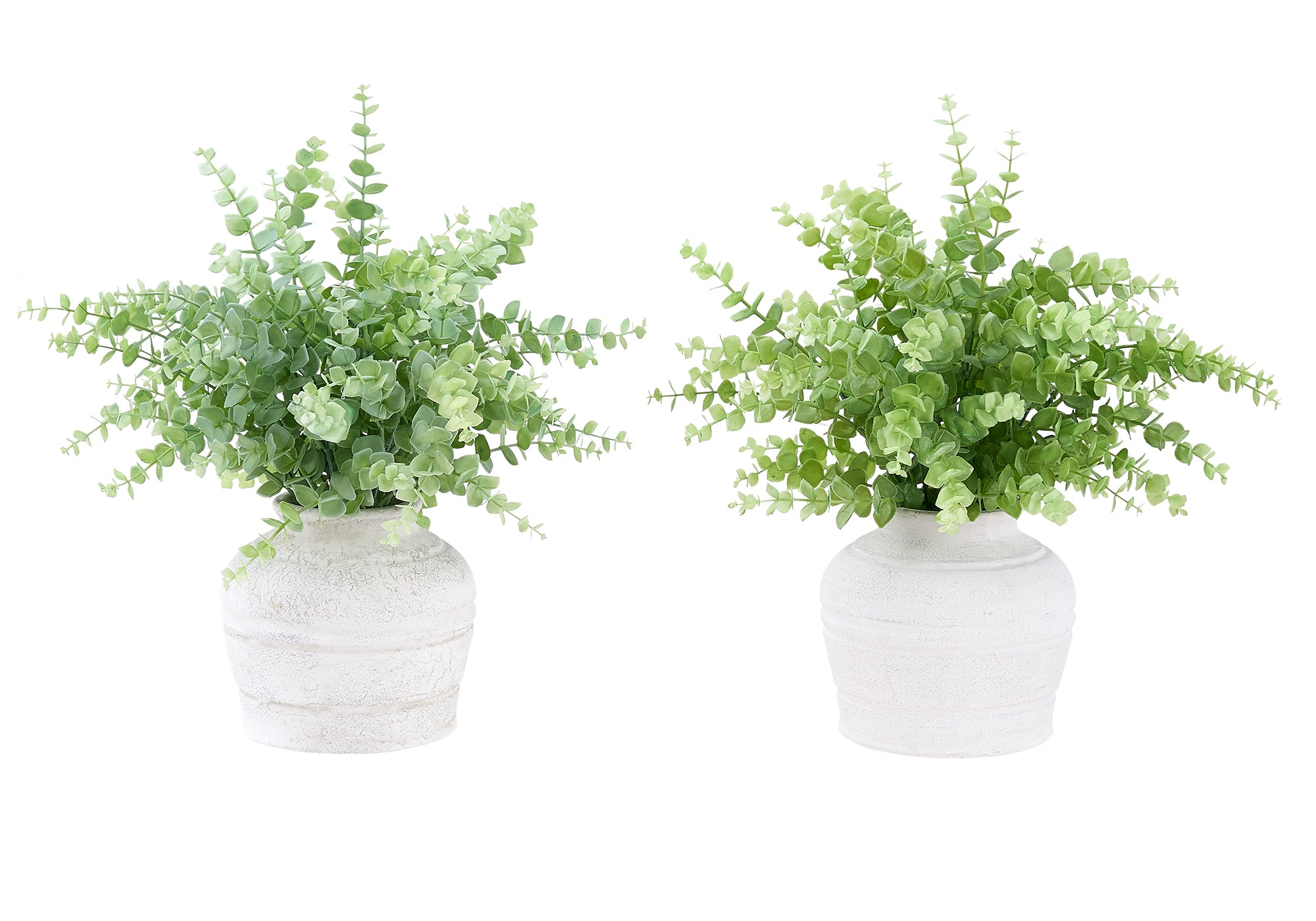 PLANTE ARTIFICIELLE - 2MCX / 16"H EUCALYPTUS / GAZON POT 6" – I 9368