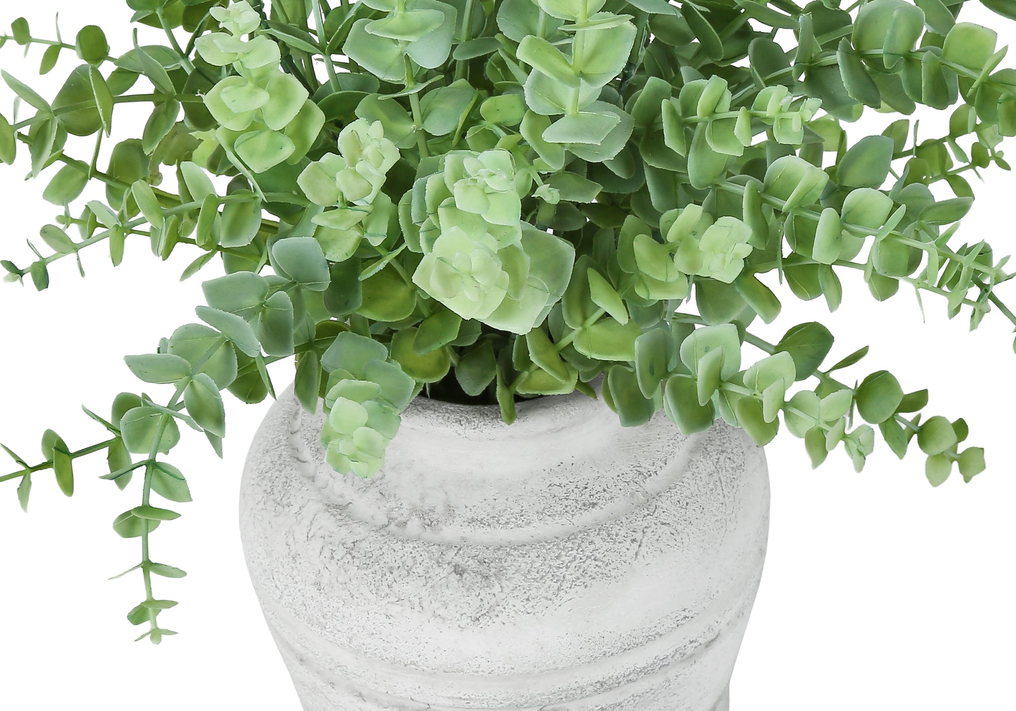 PLANTE ARTIFICIELLE - 2MCX / 16"H EUCALYPTUS / GAZON POT 6" – I 9368