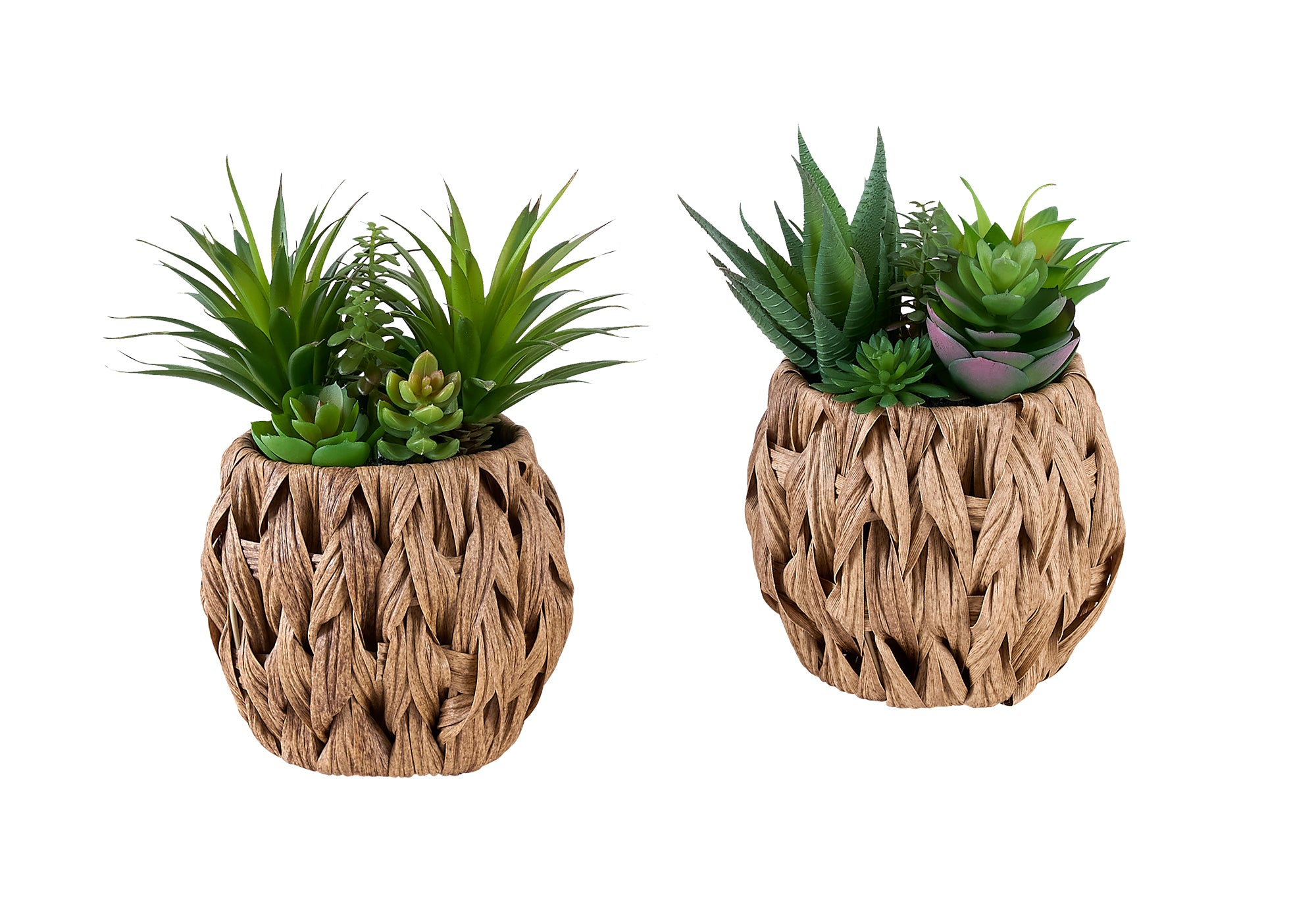 PLANTE ARTIFICIELLE - 2MCX / 9"H SUCCULENTE POT TISSE 6" – I 9369
