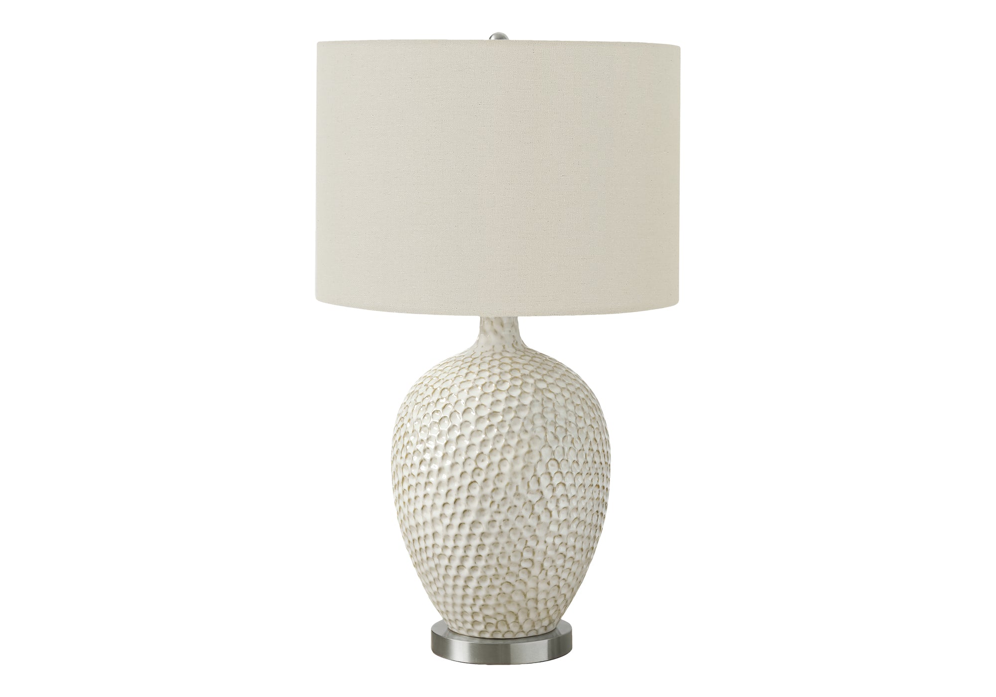 LUMINAIRE - 28"H LAMPE DE TABLE CREME CERAMIQUE / IVOIRE – I 9607.