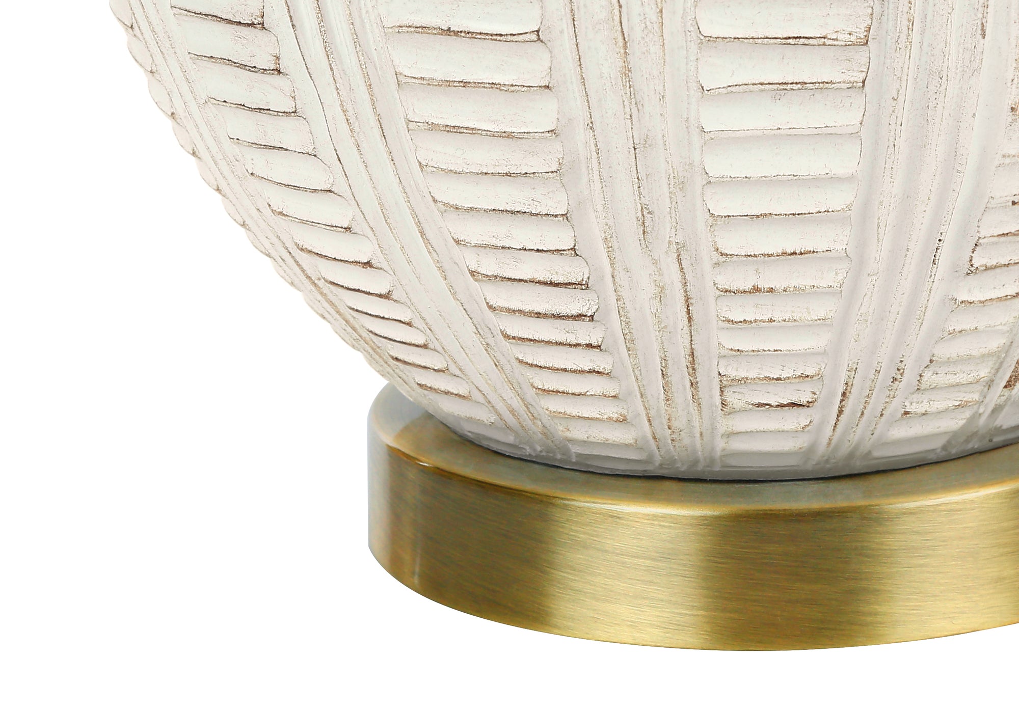 LUMINAIRE - 21"H LAMPE DE TABLE CREME RESINE / IVOIRE – I 9617.