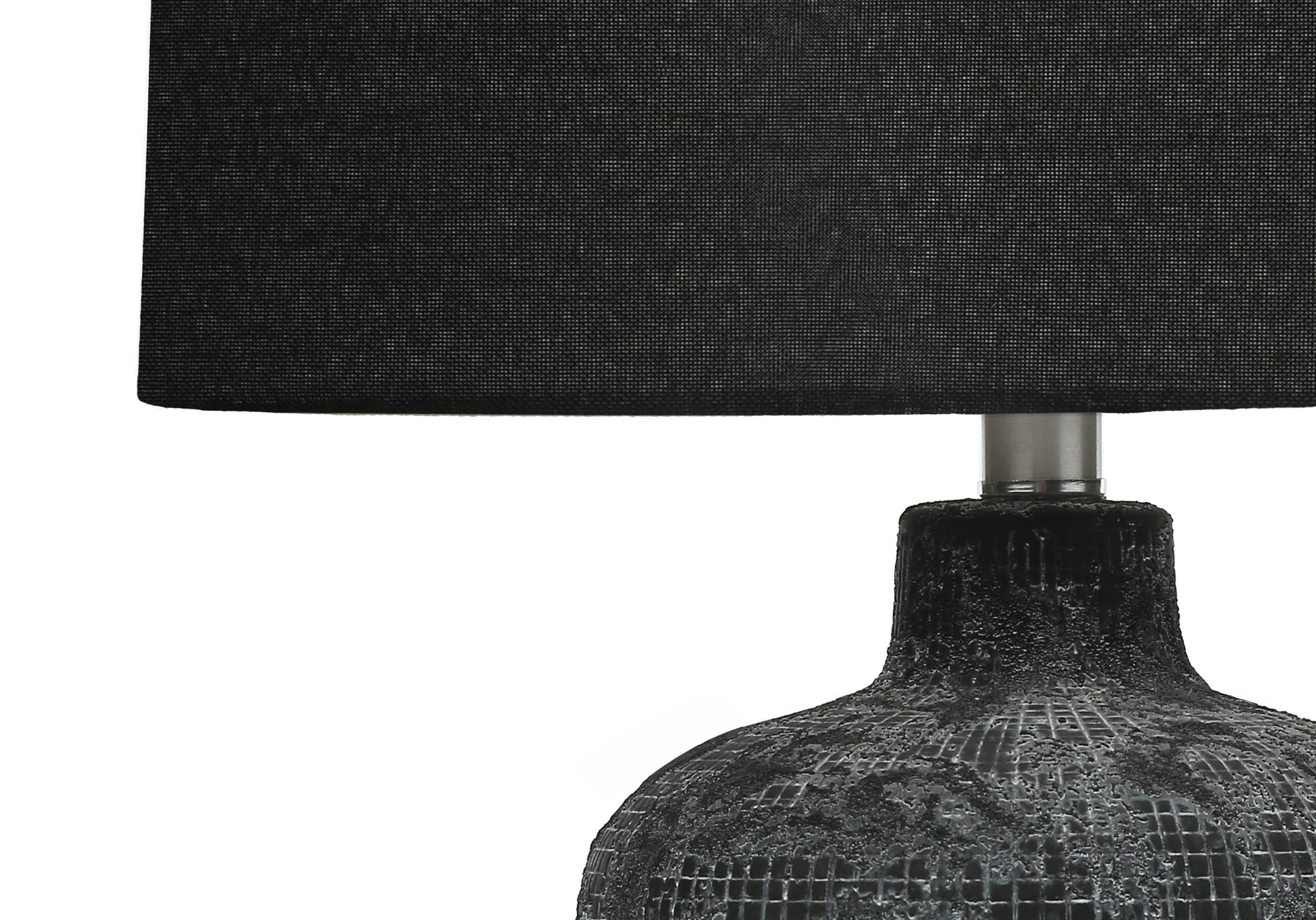 LUMINAIRE - 24"H LAMPE DE TABLE NOIR CERAMIQUE / NOIR – I 9621.