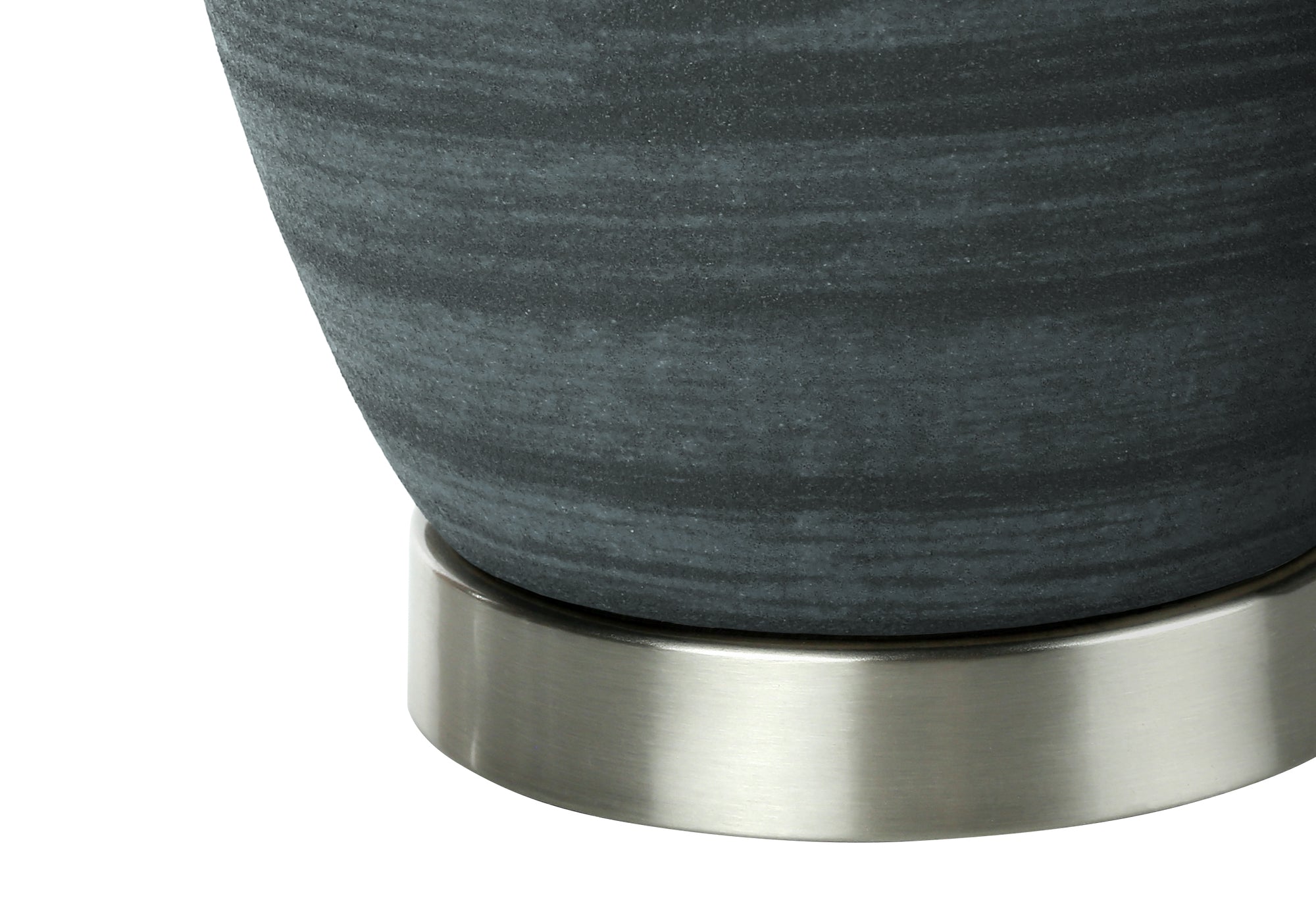 LUMINAIRE - 24"H LAMPE DE TABLE BLEU CERAMIQUE / IVOIRE – I 9622.