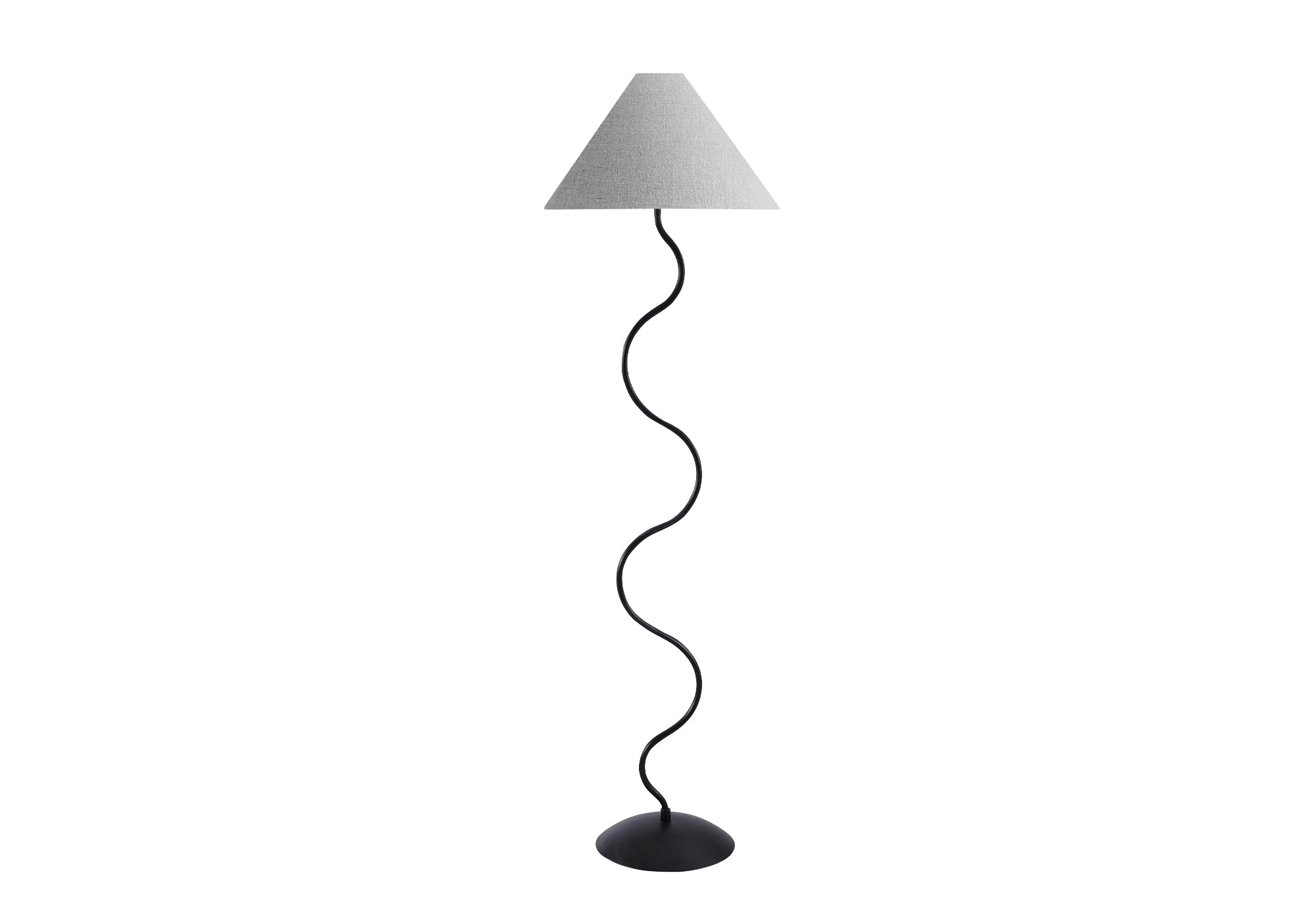 LUMINAIRE - 64"H LAMPE SUR PIED NOIR METAL / GRIS – I 9627