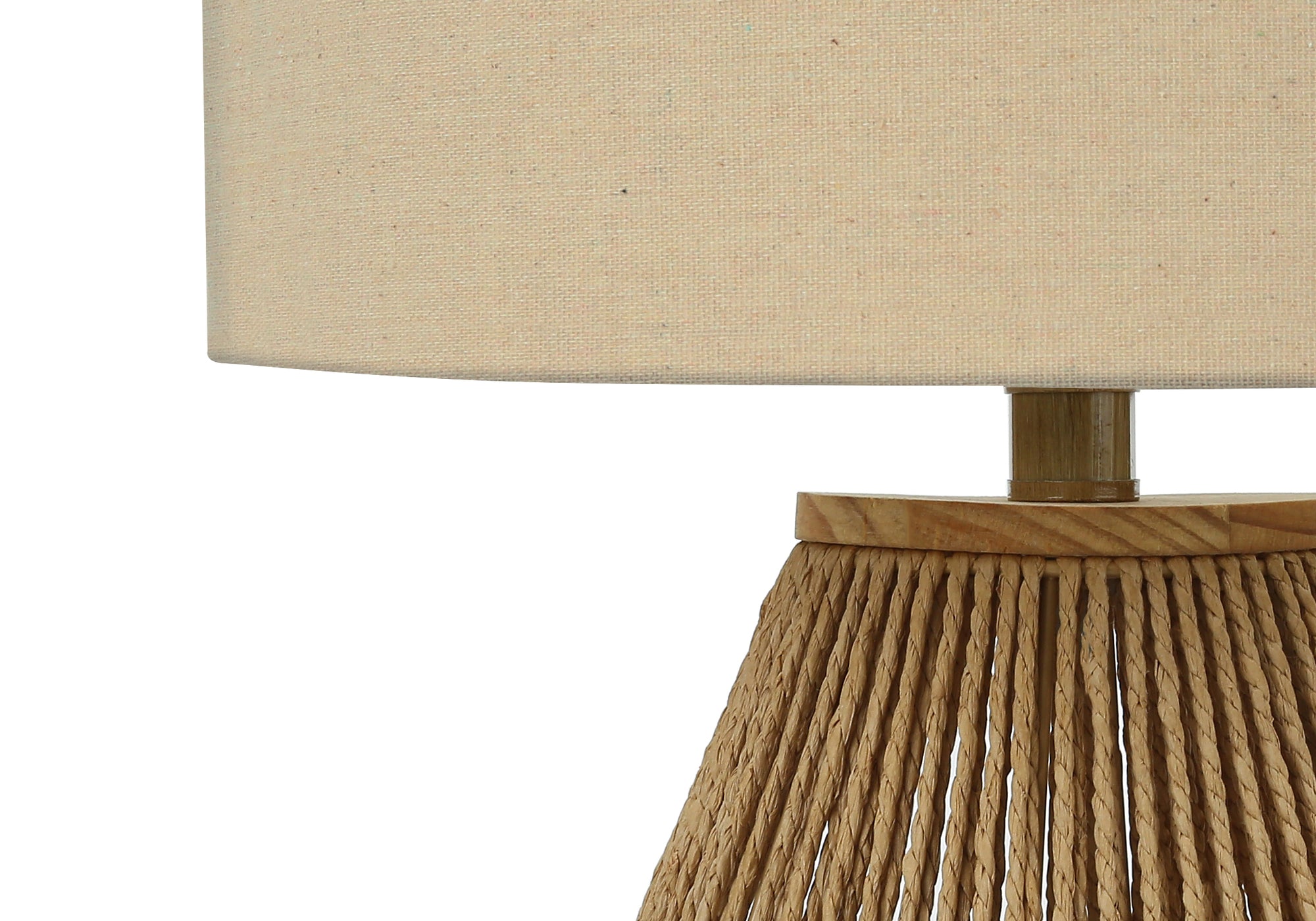 LUMINAIRE - 22"H LAMPE DE TABLE BRUN CORDE / BEIGE – I 9628.