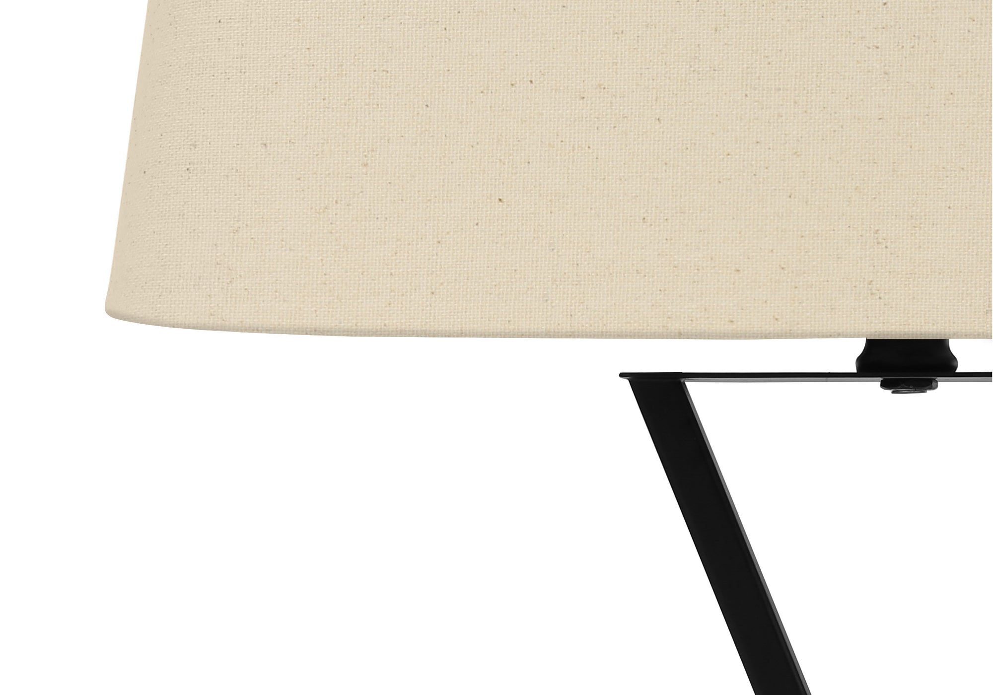 LUMINAIRE - 25"H LAMPE DE TABLE NOIR METAL / BEIGE / USB – I 9638.