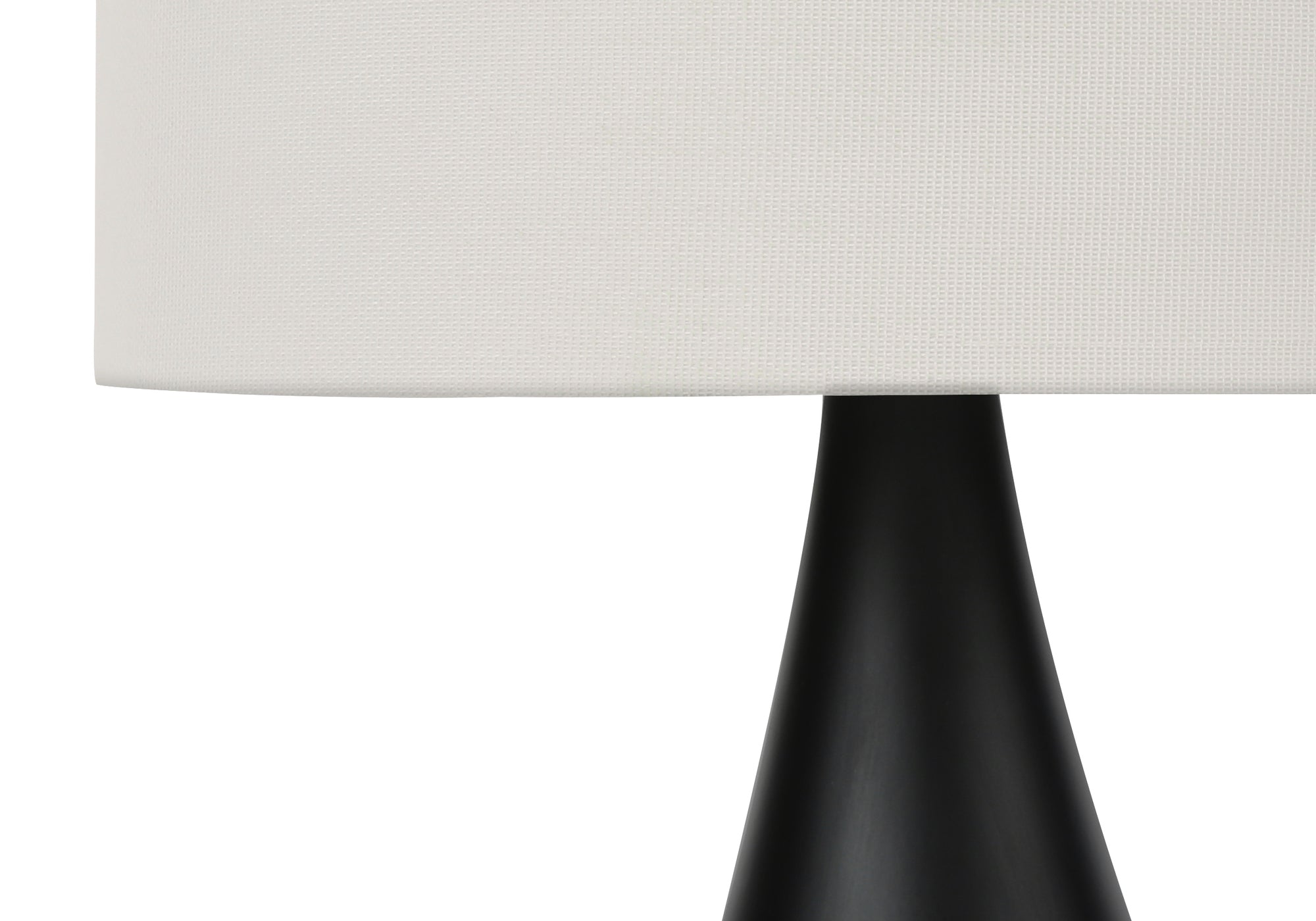 LUMINAIRE - 2MCX / 18"H LAMPE DE TABLE NOIR METAL /IVOIRE – I 9639.