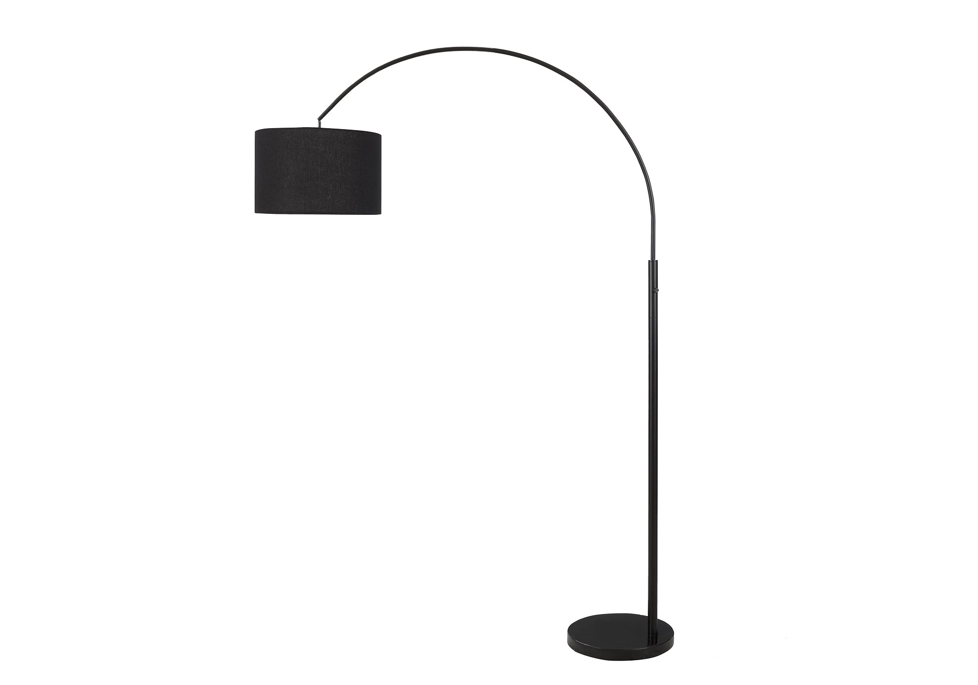 LUMINAIRE - 81"H LAMPE SUR PIED ARC NOIR METAL / NOIR – I 9641