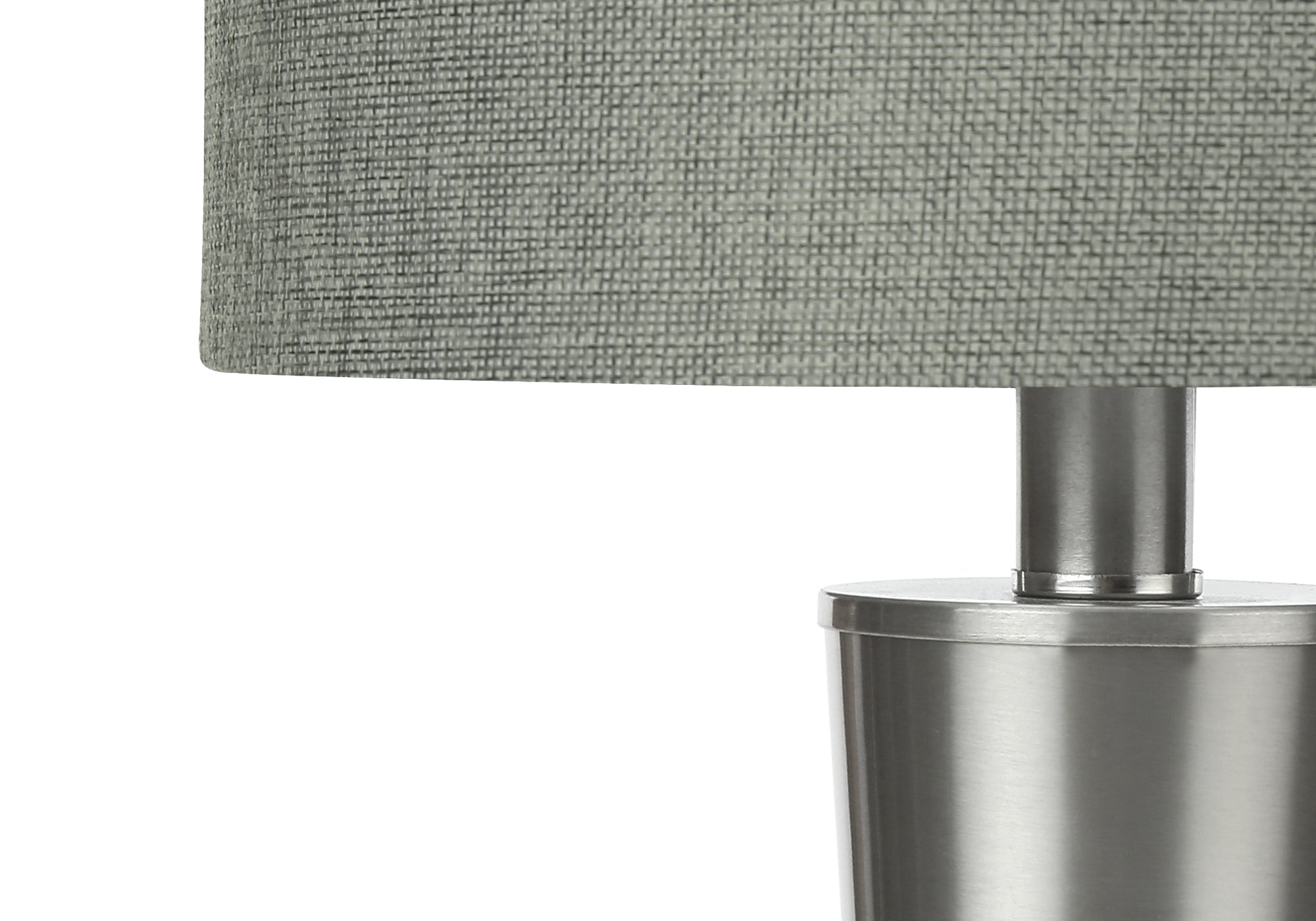 LUMINAIRE - 2MCX / 24"H LAMPE DE TABLE NICKEL / GRIS /USB – I 9642.
