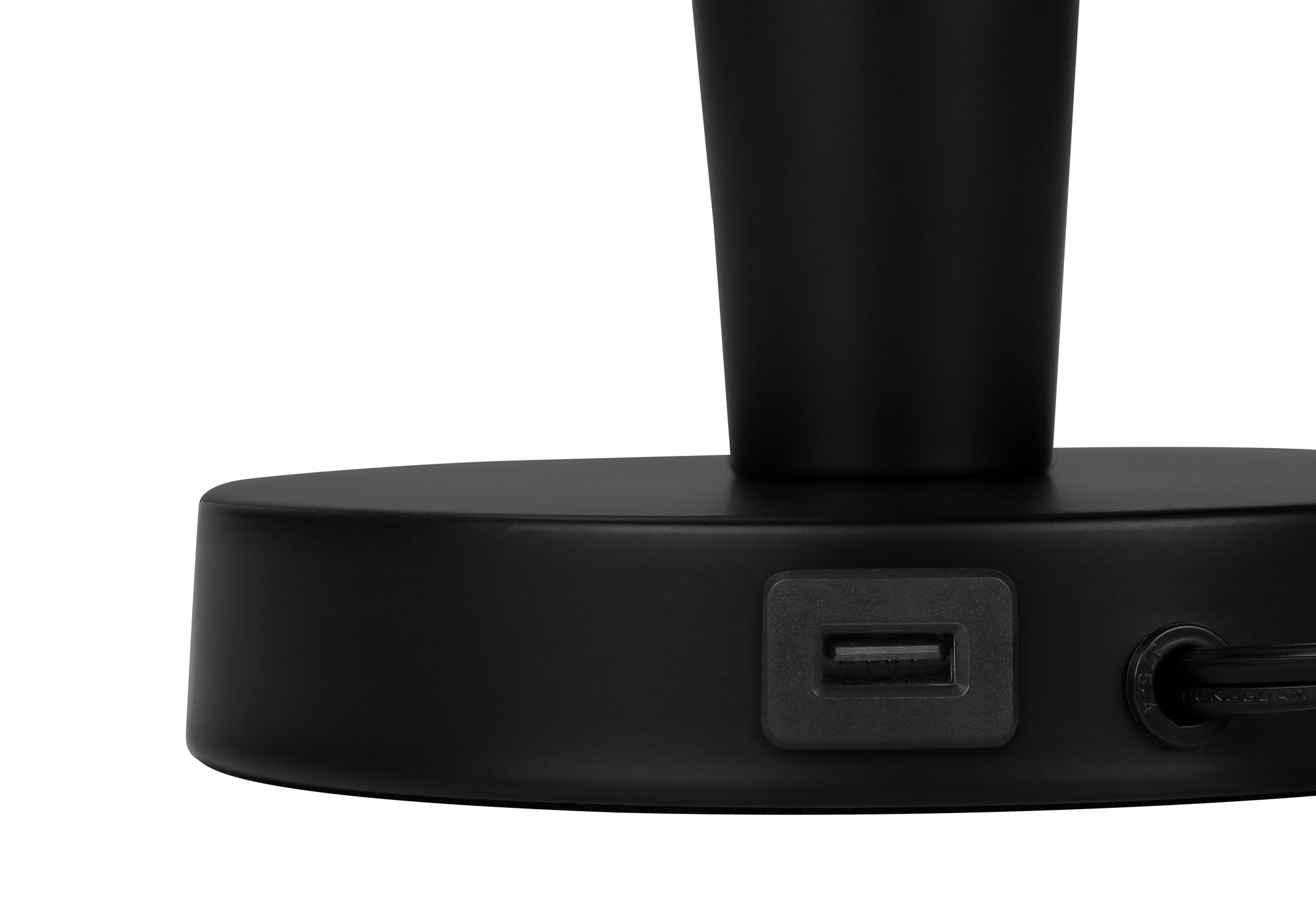 LUMINAIRE - 2MCX / 24"H LAMPE DE TABLE NOIR / IVOIRE /USB – I 9643.
