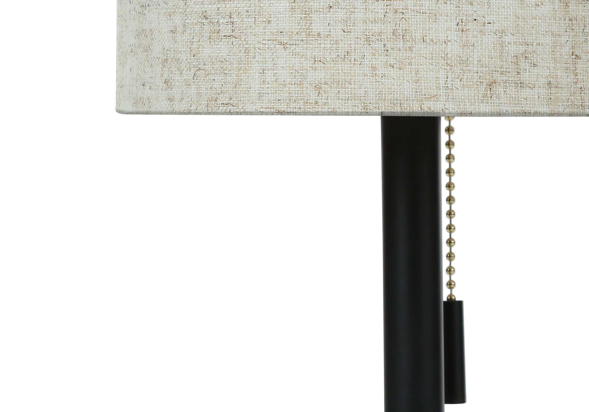 LUMINAIRE - 2MCX / 17"H LAMPE DE TABLE NOIR / BEIGE / USB – I 9650.