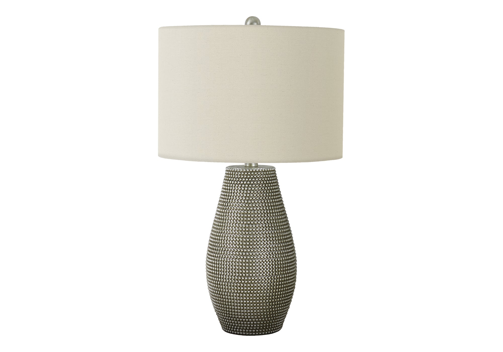 LUMINAIRE - 24"H LAMPE DE TABLE GRIS RESINE / IVOIRE – I 9654.