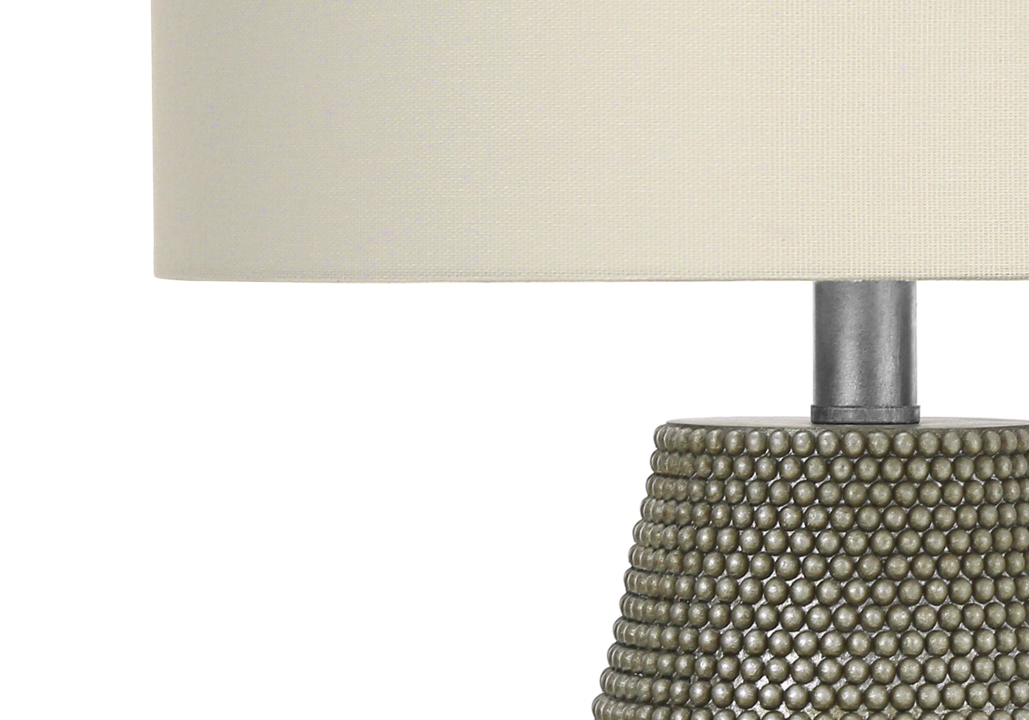 LUMINAIRE - 24"H LAMPE DE TABLE GRIS RESINE / IVOIRE – I 9654.