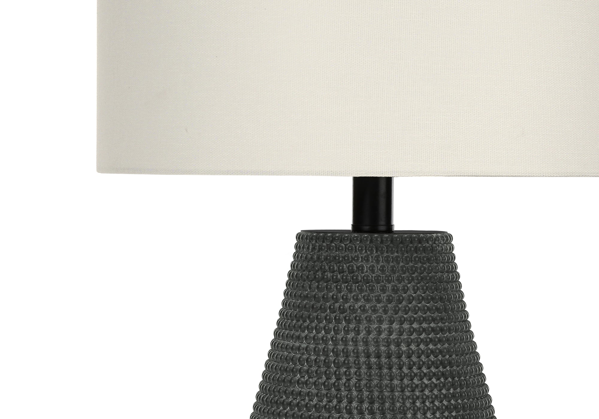 LUMINAIRE - 24"H LAMPE DE TABLE NOIR RESINE / IVOIRE – I 9655.