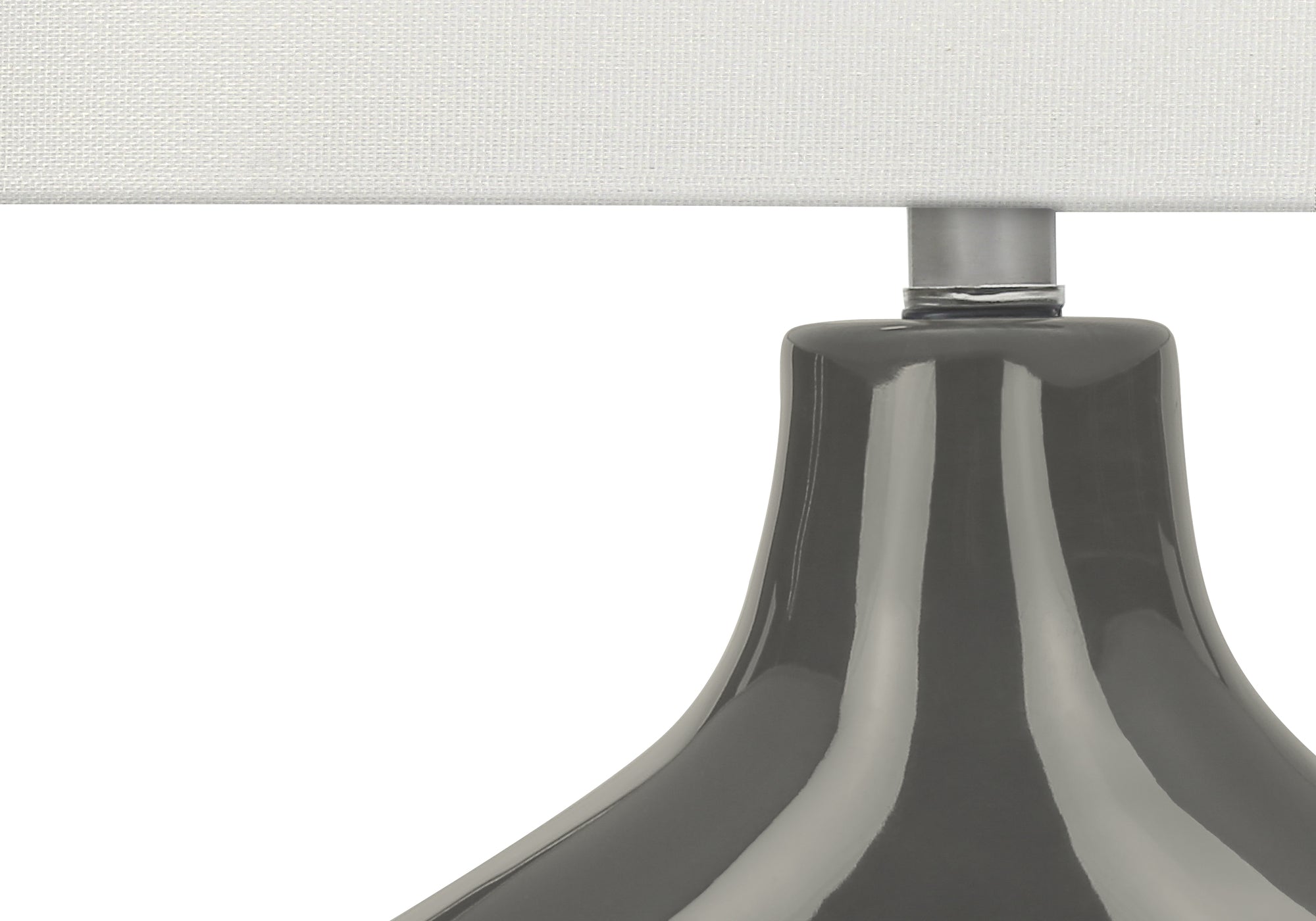 LUMINAIRE - 25"H LAMPE DE TABLE GRIS CERAMIQUE / IVOIRE – I 9660.