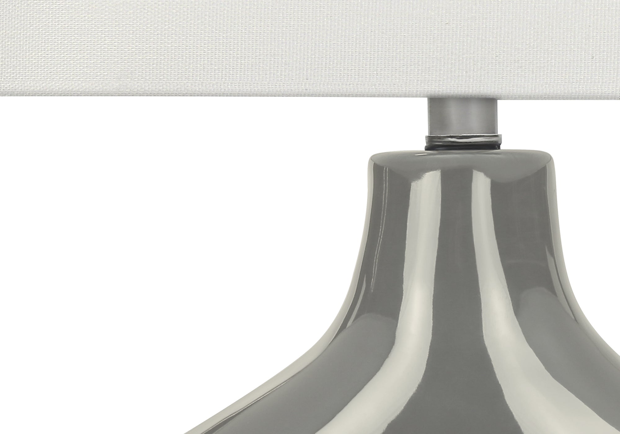 LUMINAIRE - 25"H LAMPE DE TABLE GRIS CERAMIQUE / IVOIRE – I 9661.