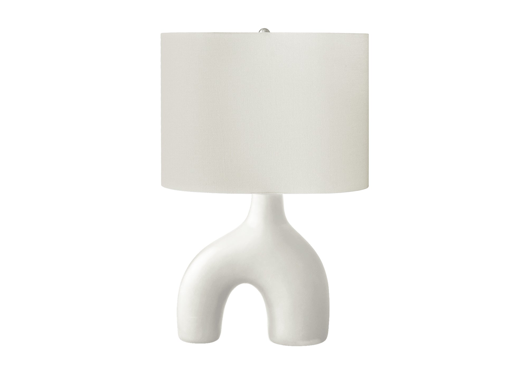 LUMINAIRE - 25"H LAMPE DE TABLE BLANC CERAMIQUE / IVOIRE – I 9665.