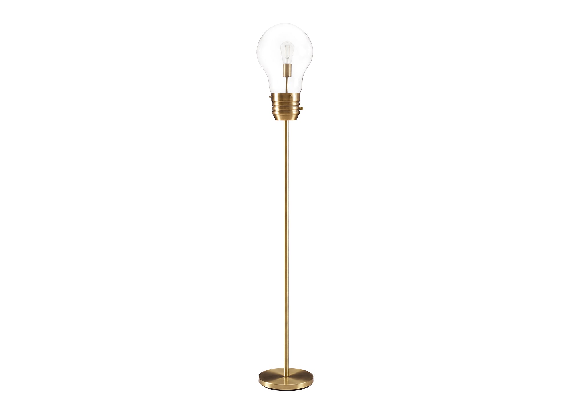LUMINAIRE - 71"H LAMPE SUR PIED LAITON METAL ANTIQUE – I 9682