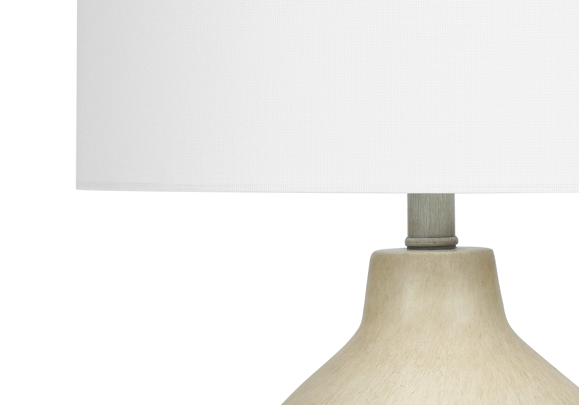 LUMINAIRE - 24"H LAMPE DE TABLE BEIGE BETON / IVOIRE – I 9702.