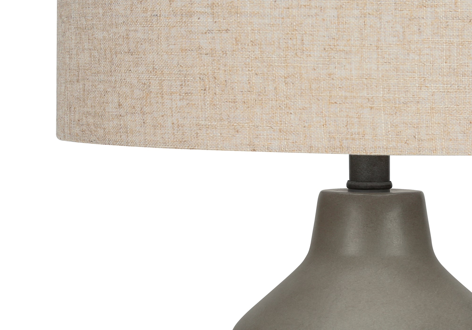 LUMINAIRE - 24"H LAMPE DE TABLE GRIS BETON / BEIGE – I 9703.
