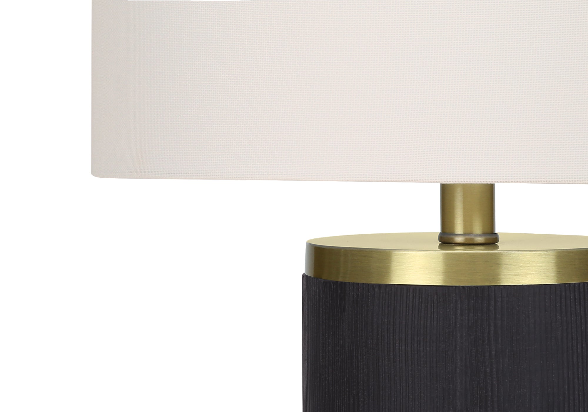LUMINAIRE - 24"H LAMPE DE TABLE NOIR BETON / IVOIRE – I 9710.