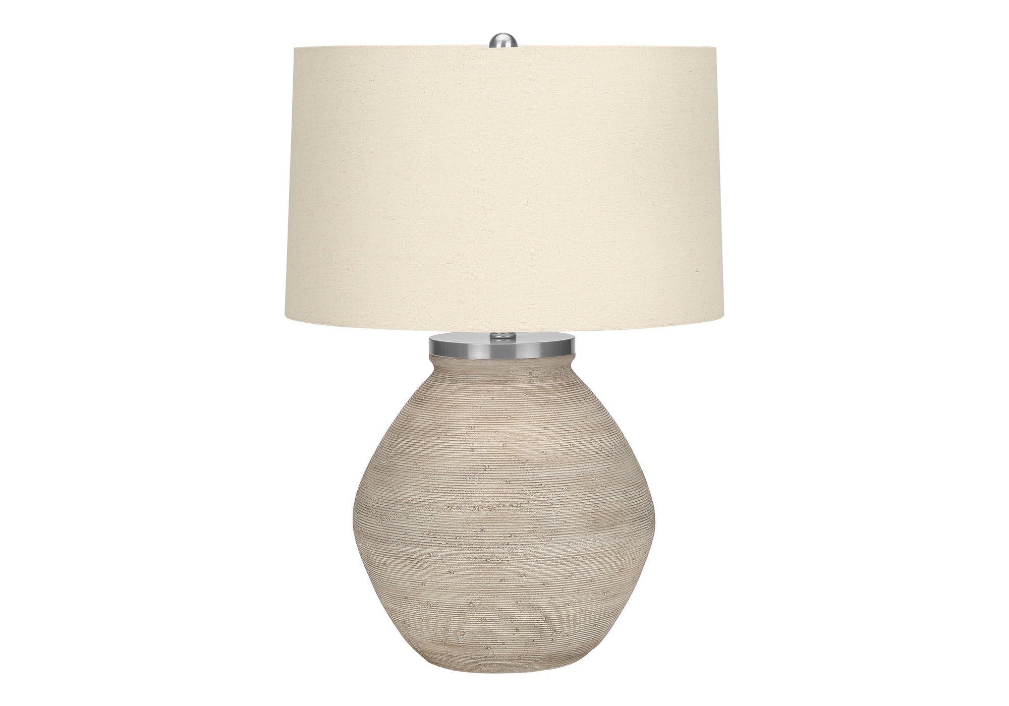 LUMINAIRE - 25"H LAMPE DE TABLE CREME BETON / BEIGE – I 9714.