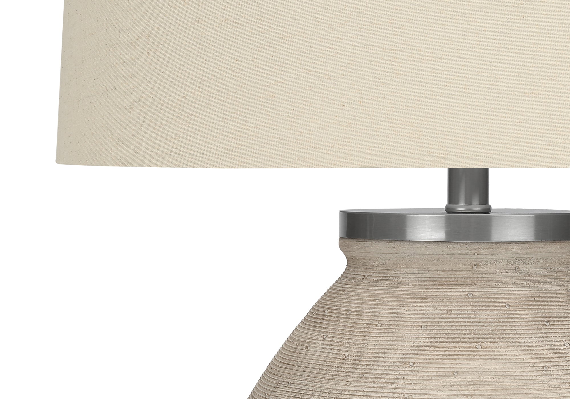 LUMINAIRE - 25"H LAMPE DE TABLE CREME BETON / BEIGE – I 9714.
