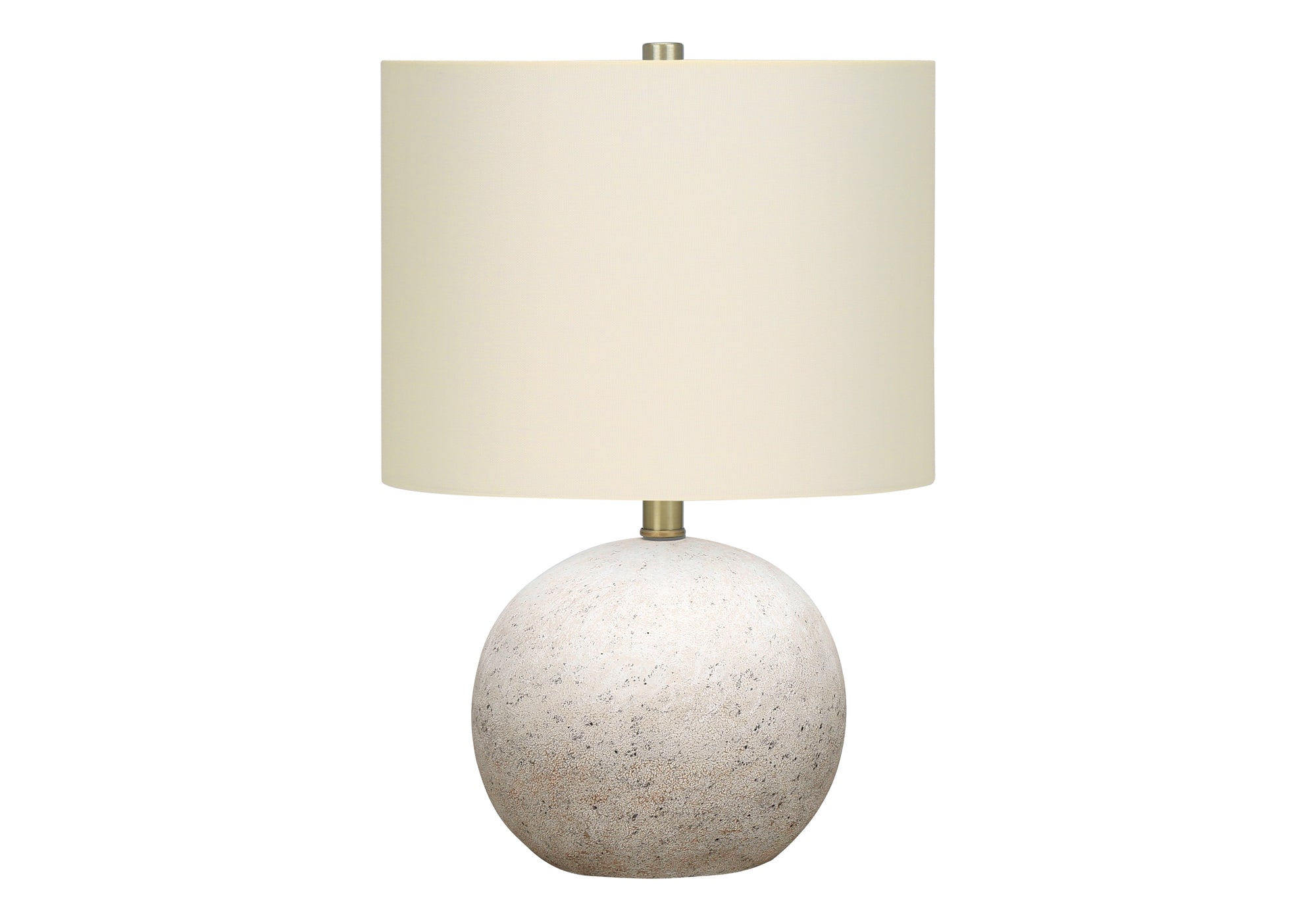 LUMINAIRE - 20"H LAMPE DE TABLE GRIS BETON / IVOIRE – I 9717.
