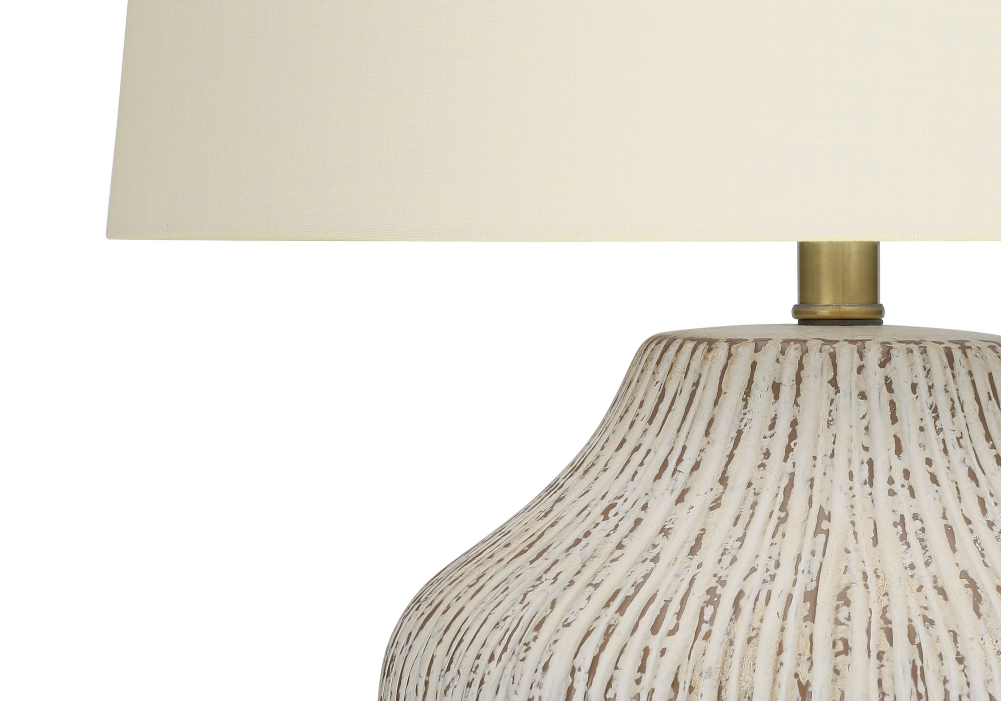 LUMINAIRE - 26"H LAMPE DE TABLE CREME CERAMIQUE / IVOIRE – I 9719.