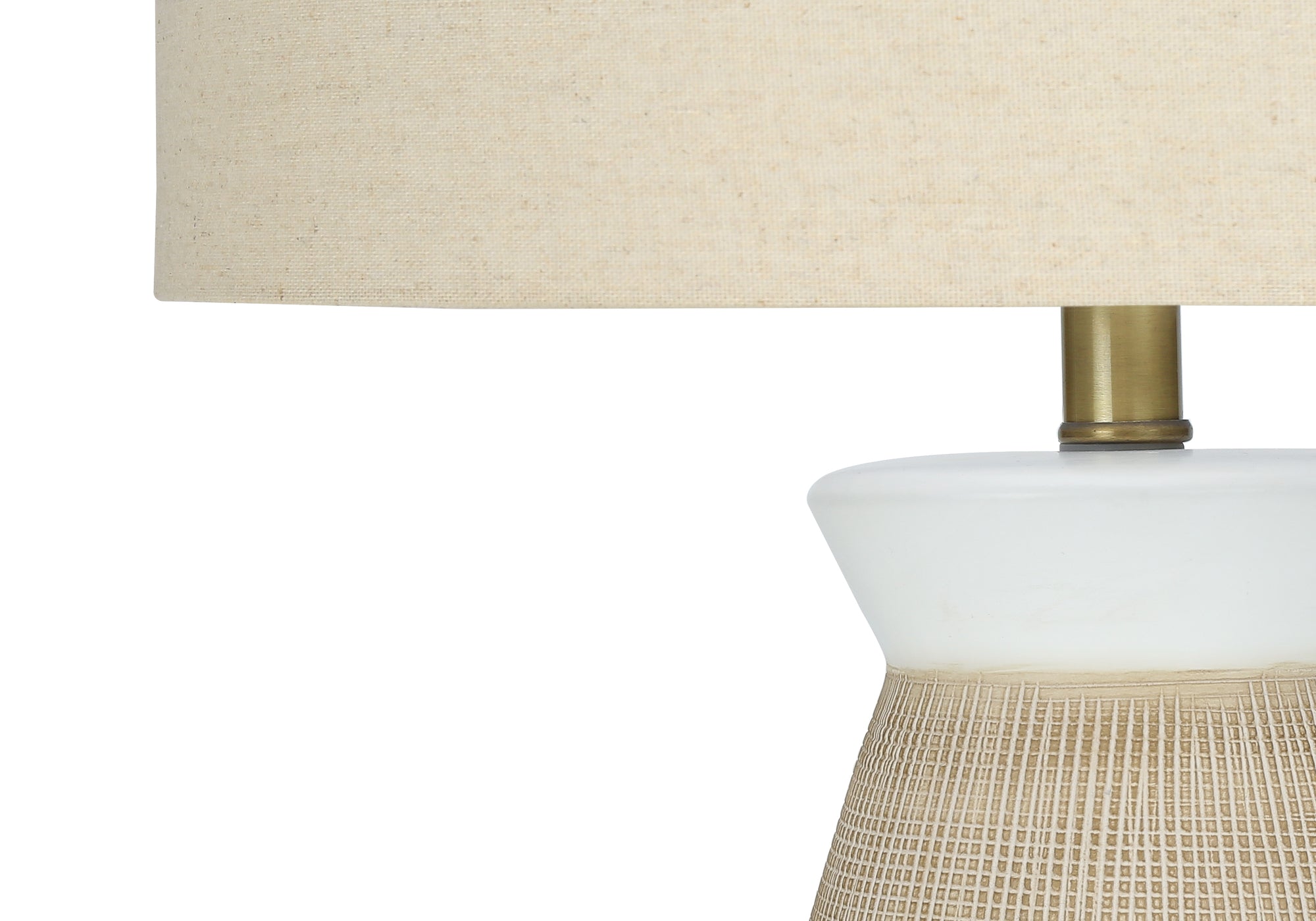 LUMINAIRE - 27"H LAMPE DE TABLE CREME CERAMIQUE / BEIGE – I 9724.
