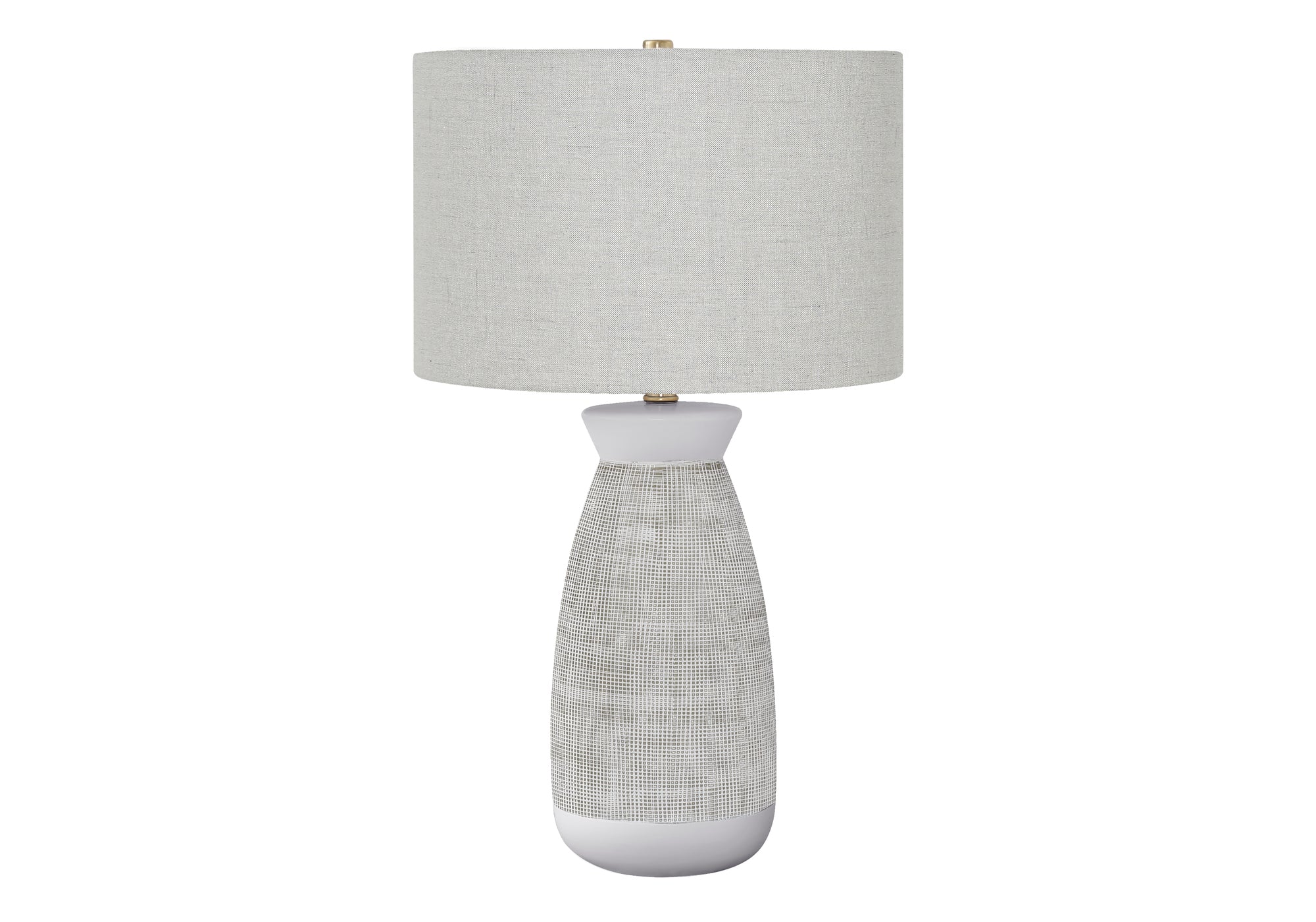 LUMINAIRE - 27"H LAMPE DE TABLE GRIS CERAMIQUE / GRIS – I 9725.